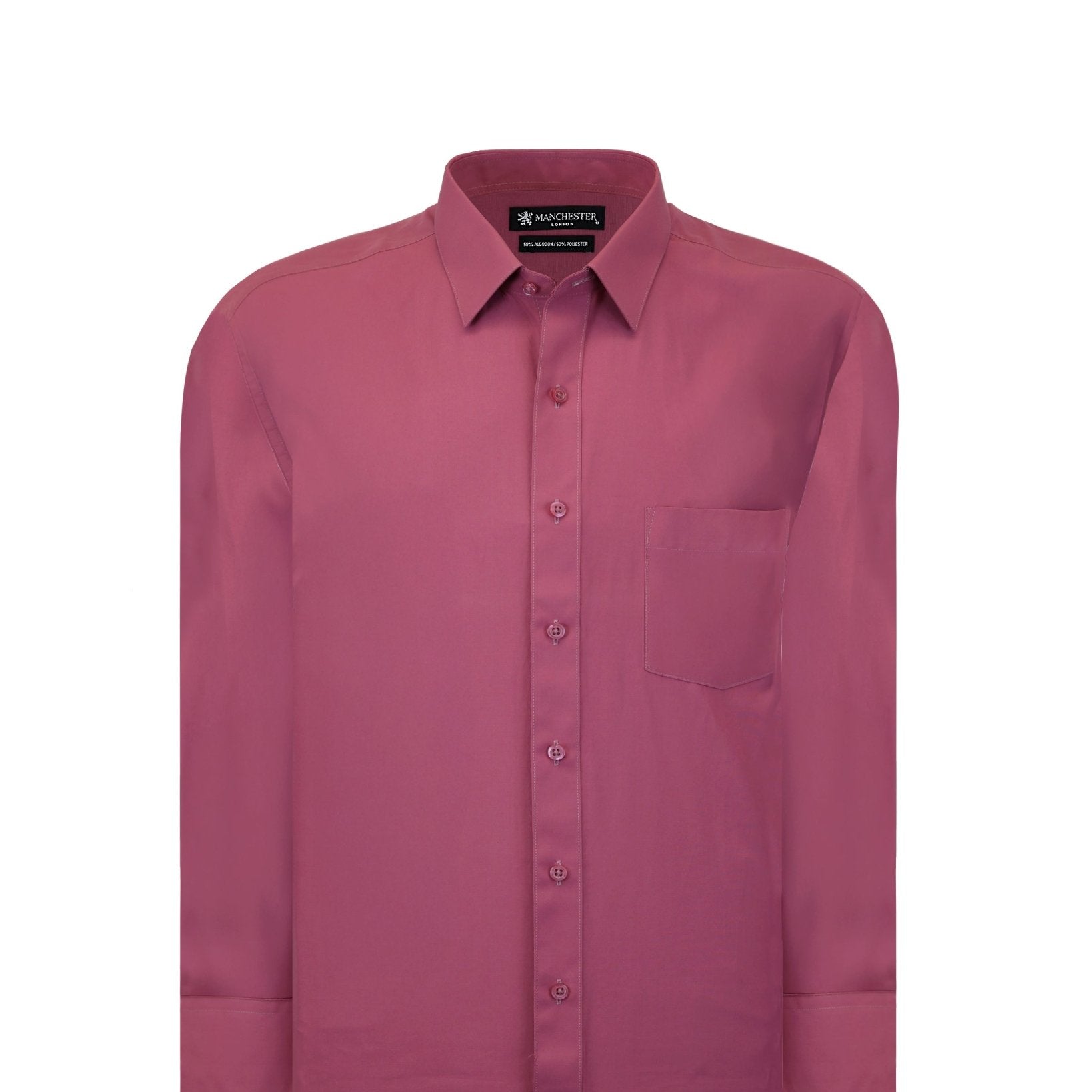 Manchester Camisa Vestir Algodón - Poliéster - Manga Larga - Manchester