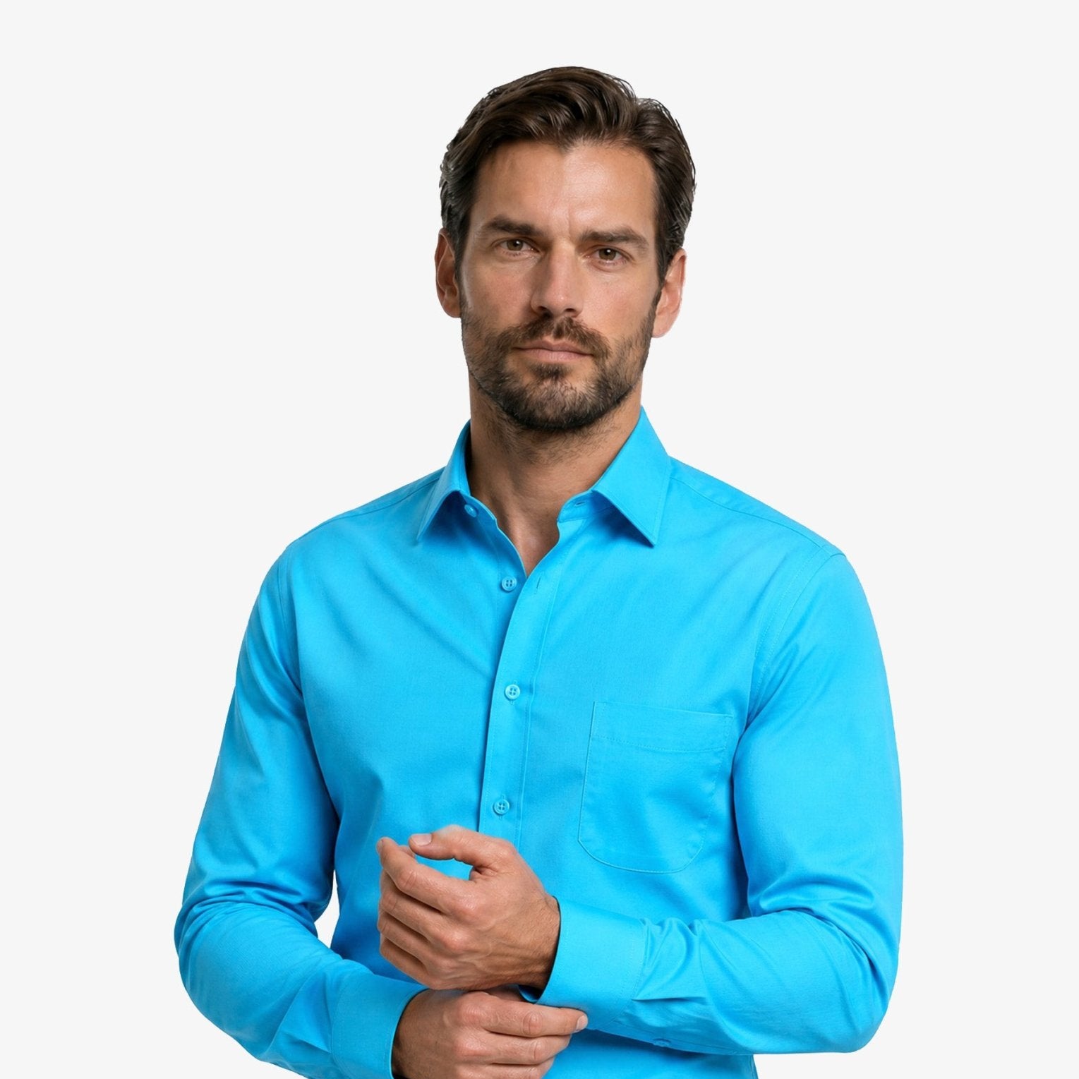 Manchester Camisa Vestir Algodón-Poliéster - Manga Larga para hombre