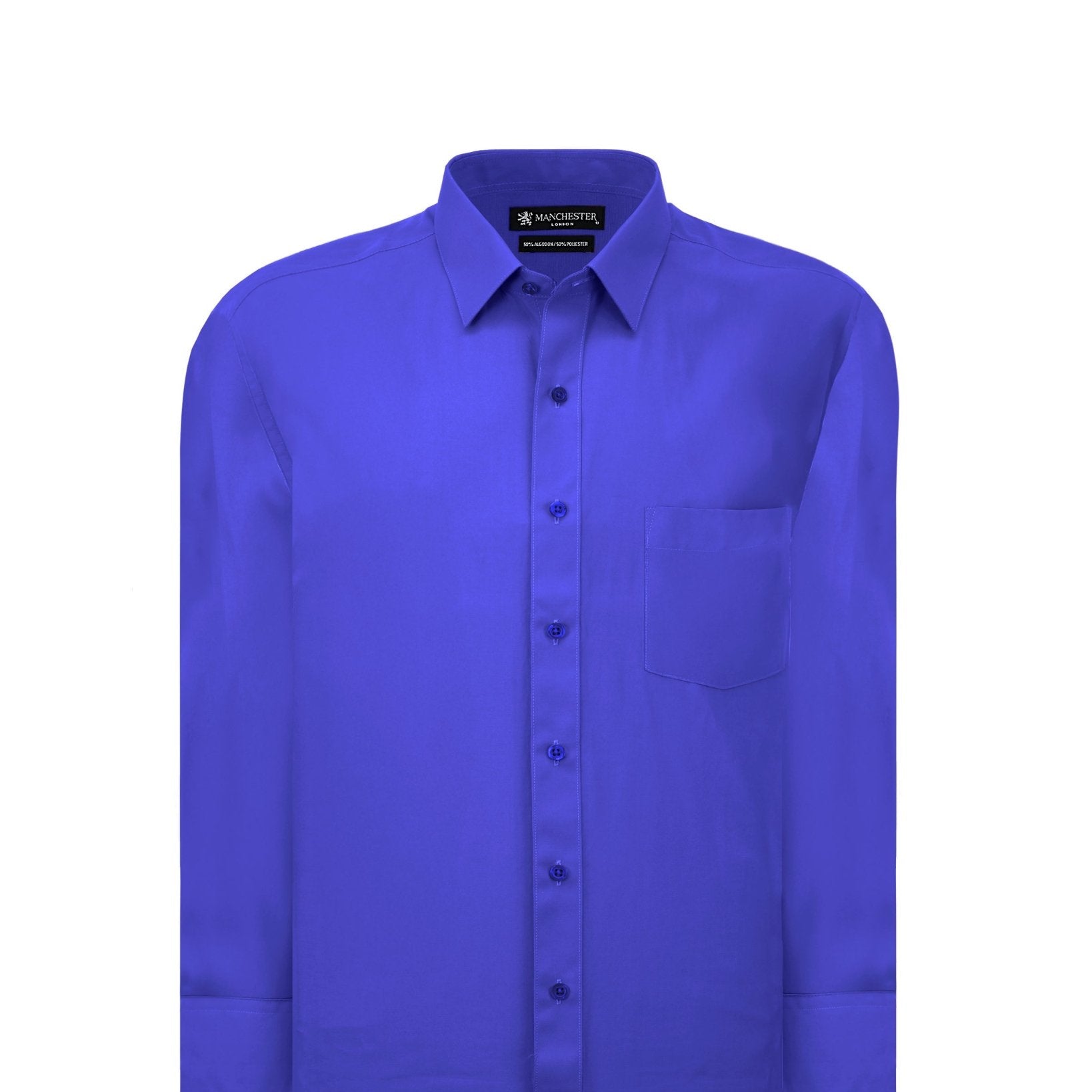 Manchester Camisa Vestir Algodón - Poliéster - Manga Larga - Manchester