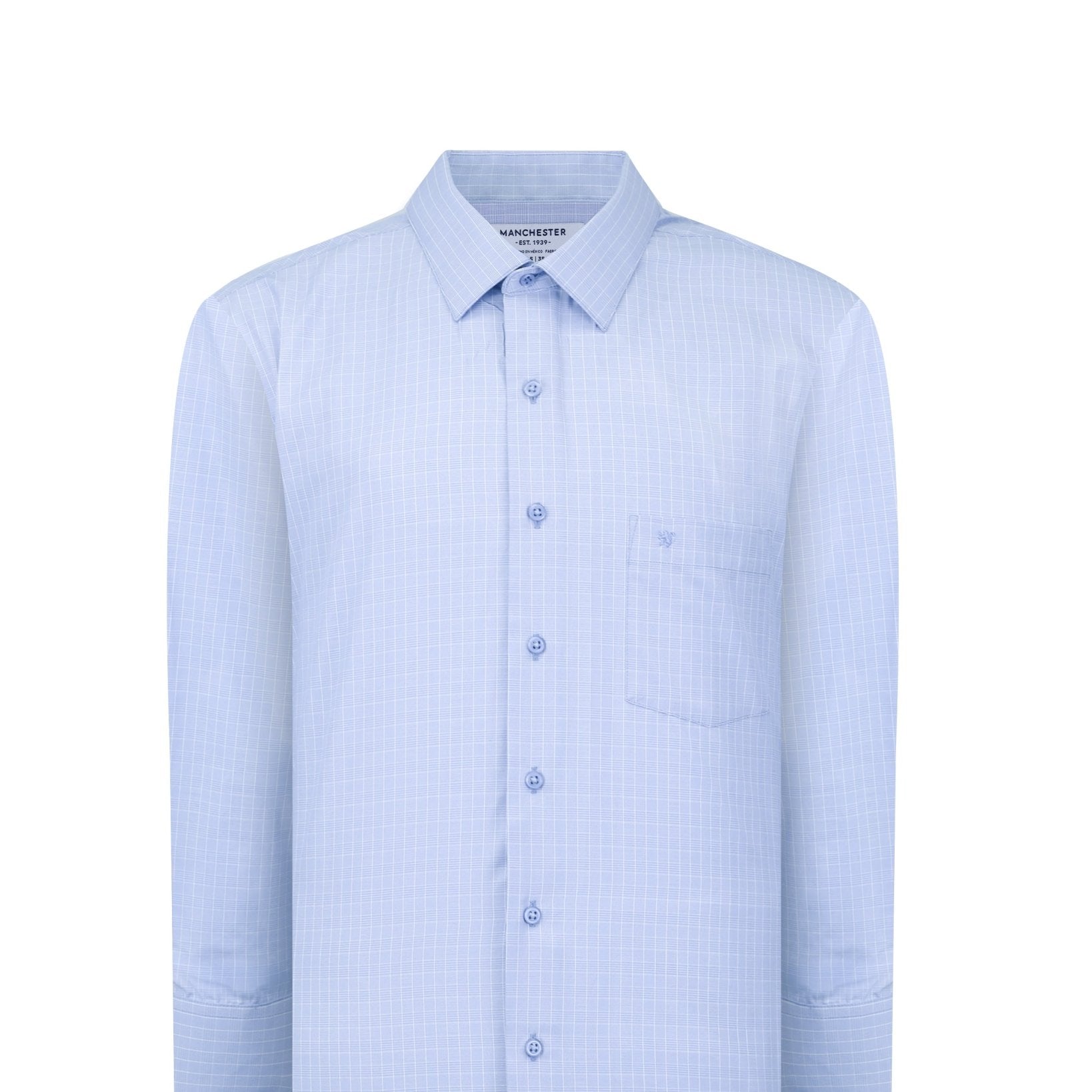 Manchester Camisa Vestir Big And Tall Cuello Ajustable Cuadros - Manchester