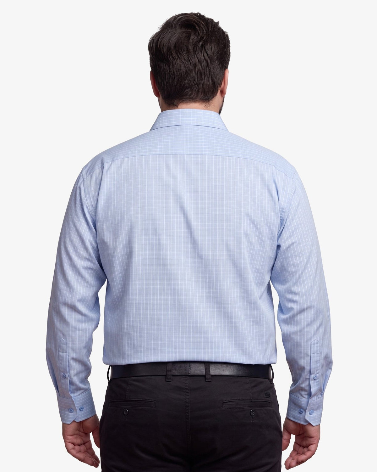 Manchester Camisa Vestir Big And Tall Cuello Ajustable Cuadros - Manchester