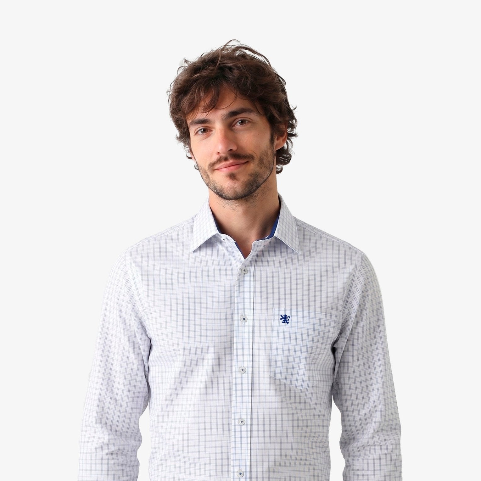 Manchester Camisa Vestir Elite 100% Algodón Wrinkle Free Manga Larga - Manchester