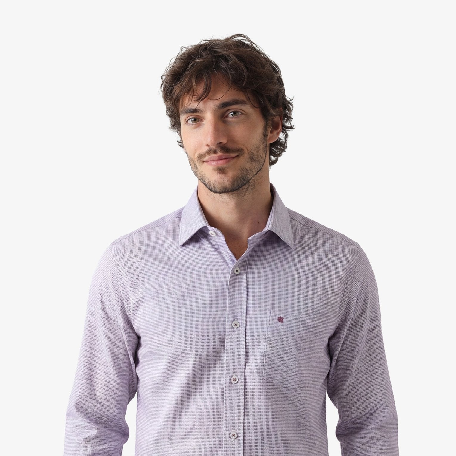 Manchester Camisa Vestir Formal Morada - Cuello Ajustable - Manchester