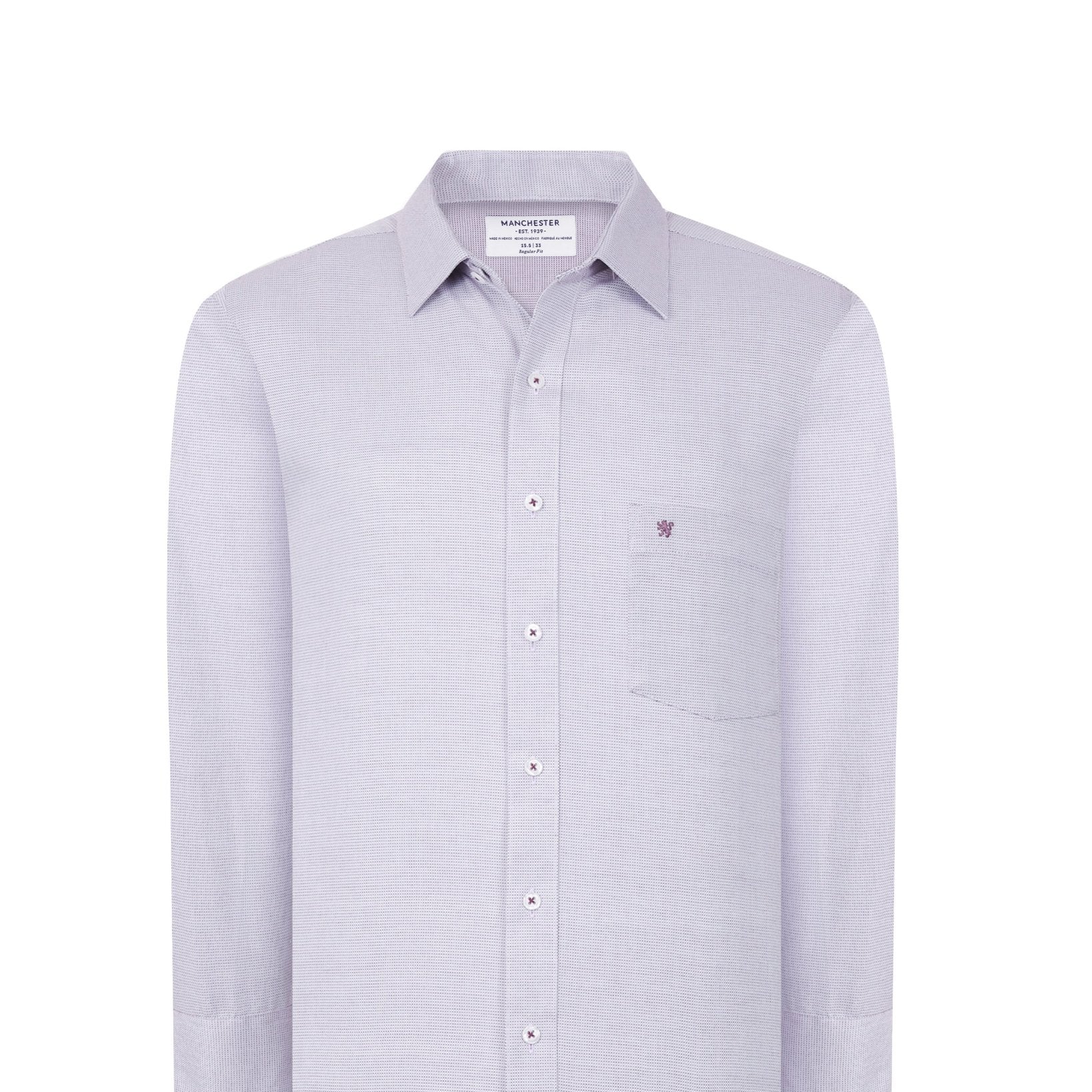 Manchester Camisa Vestir Formal Morada - Cuello Ajustable - Manchester