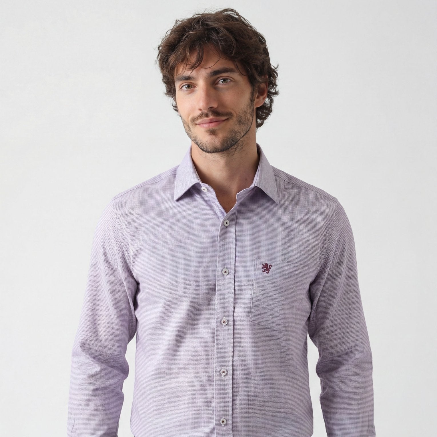 Manchester Camisa Vestir Formal Morada - Cuello Ajustable - Manchester