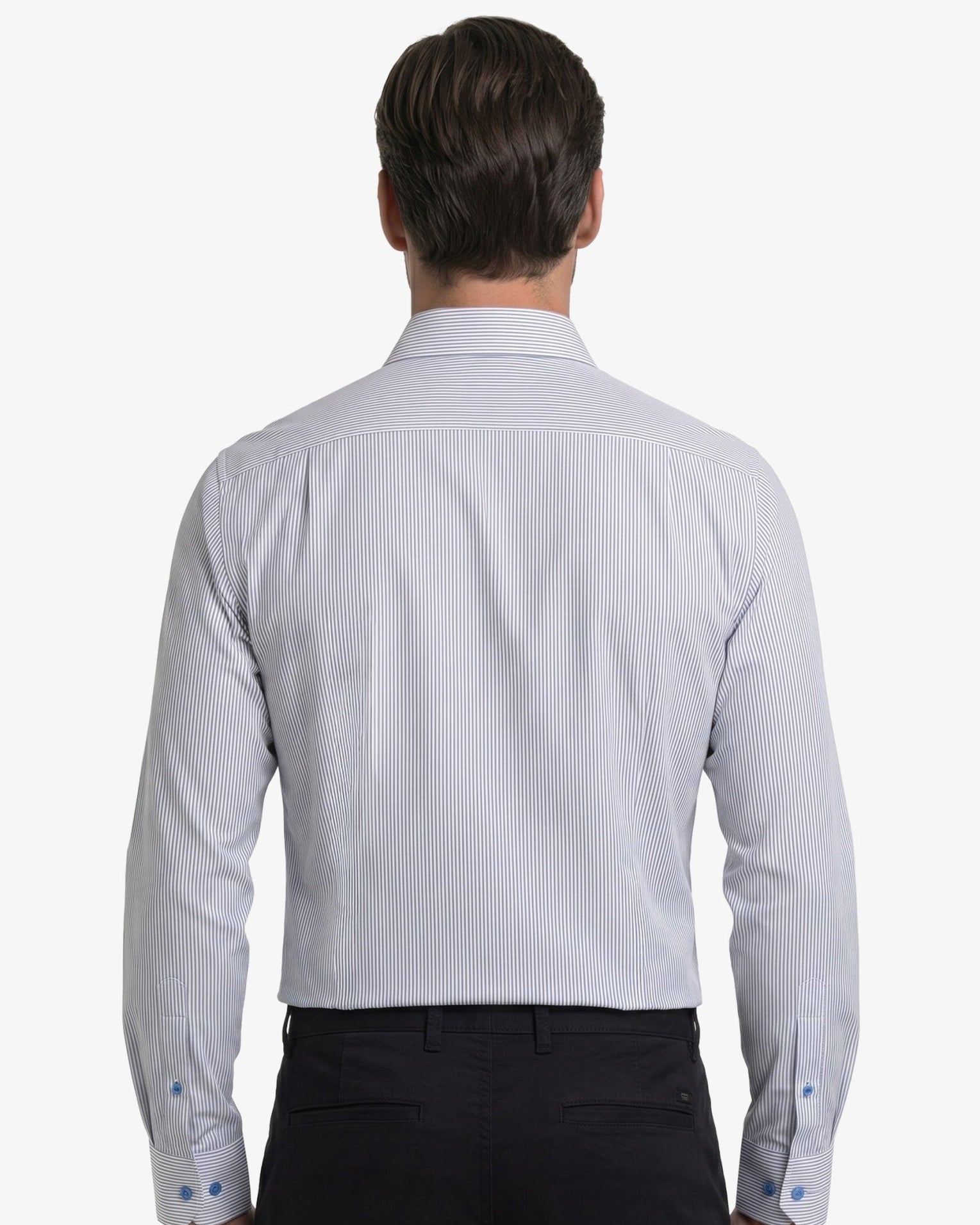 Manchester Camisa Vestir Raya Vertical Fina Un Bolsillo - Manchester