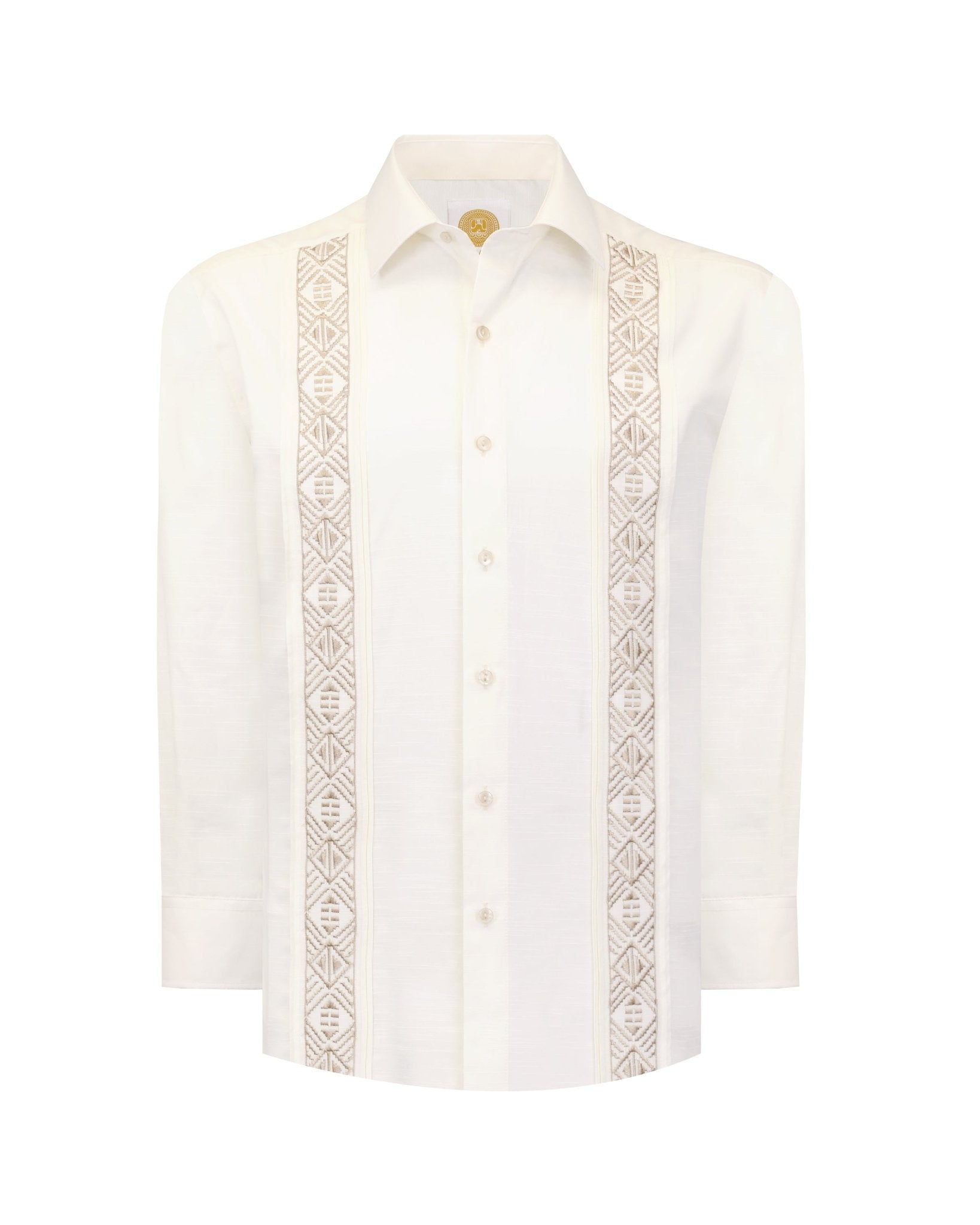 Manchester Guayabera Alforzas Artesanales - Sin Bolsas - Manga Larga - Manchester