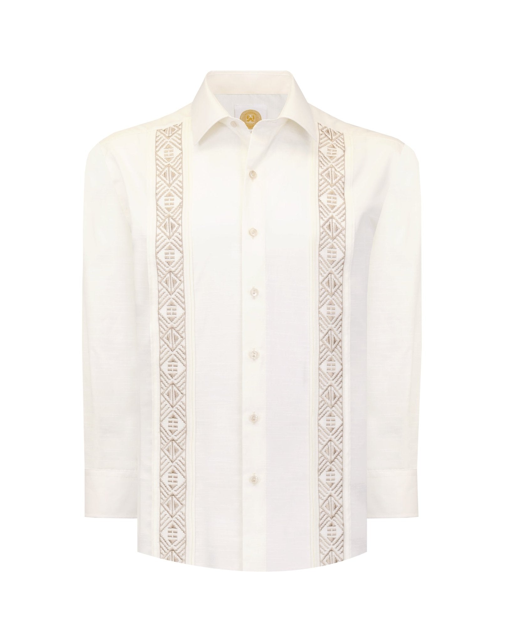 Manchester Guayabera Alforzas Artesanales - Sin Bolsas - Manga Larga - Manchester