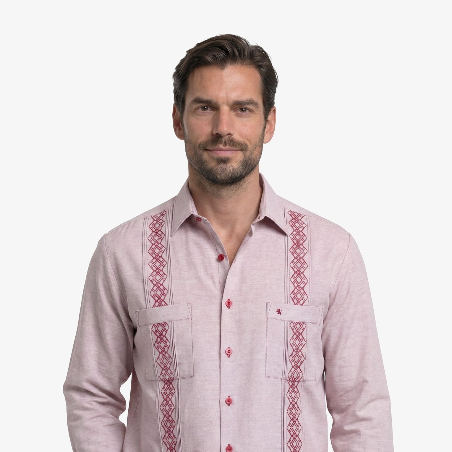 Manchester Guayabera Alforzas Artesanales y Bordado en Relieve - Manchester