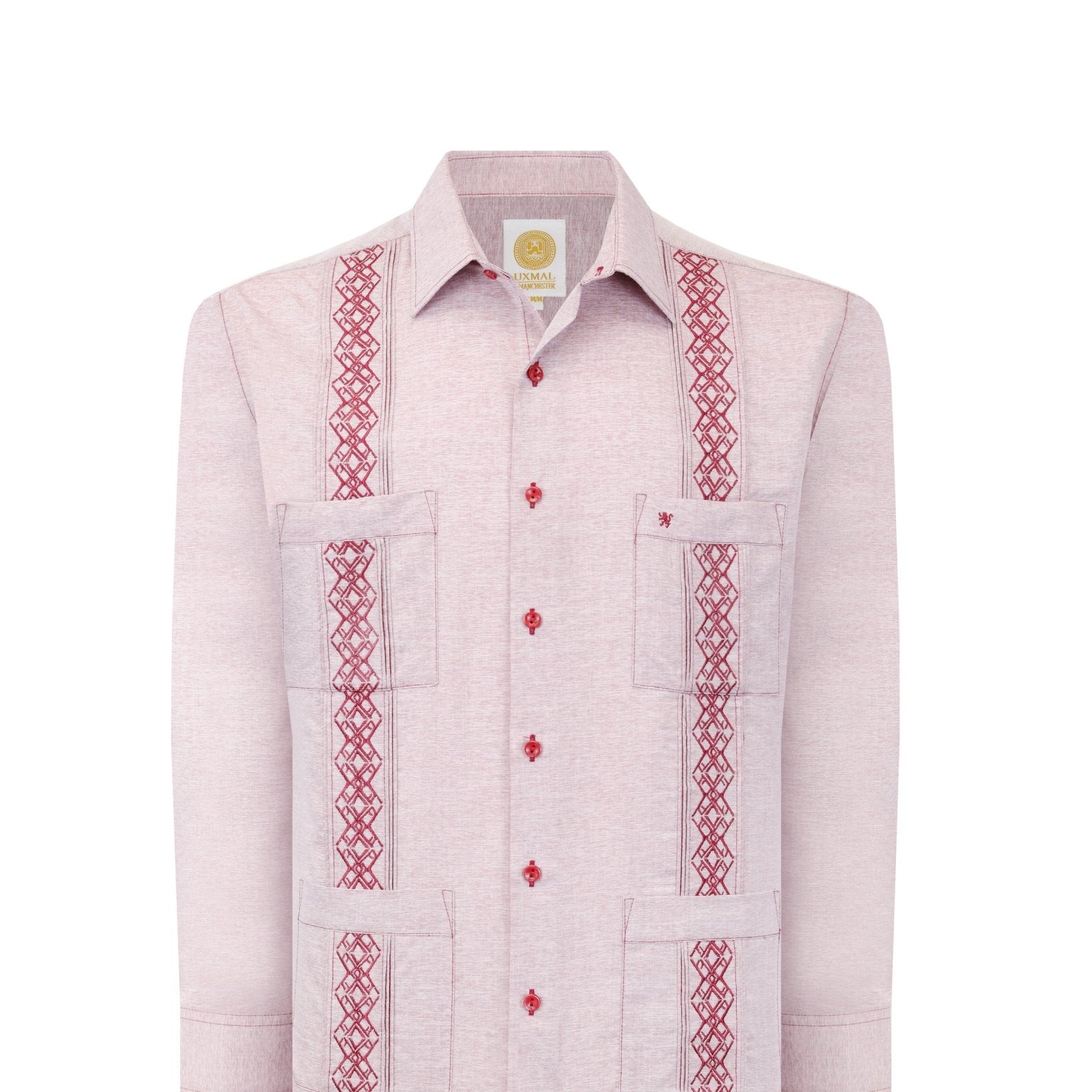 Manchester Guayabera Alforzas Artesanales y Bordado en Relieve - Manchester