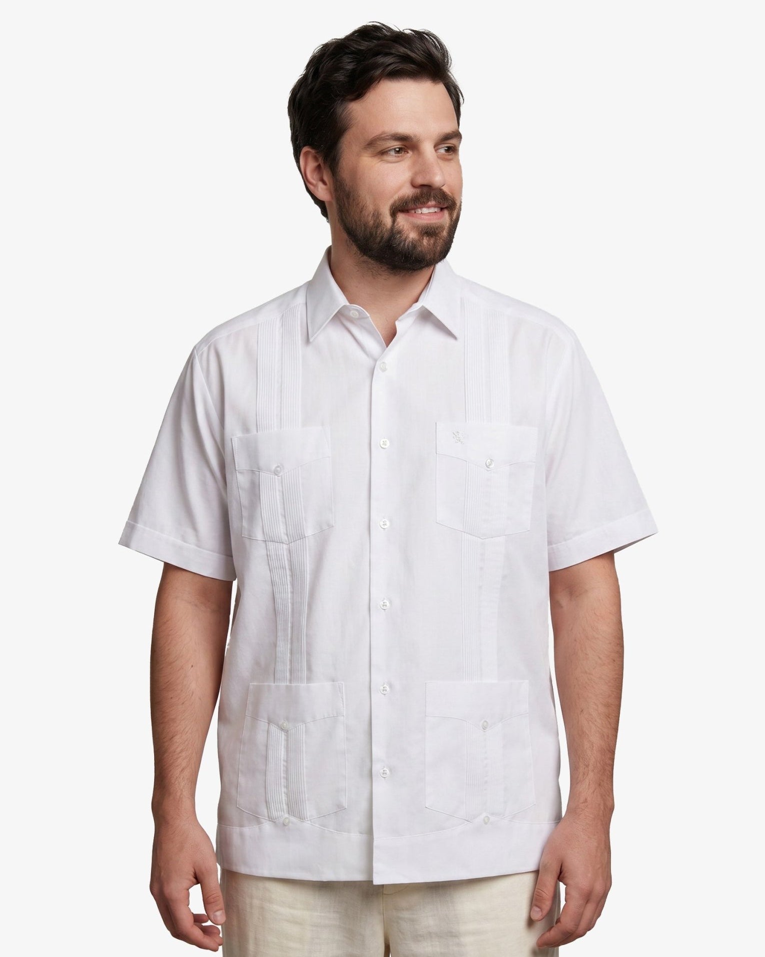 Manchester Guayabera Big and Tall Algodón y Poliéster - Manchester