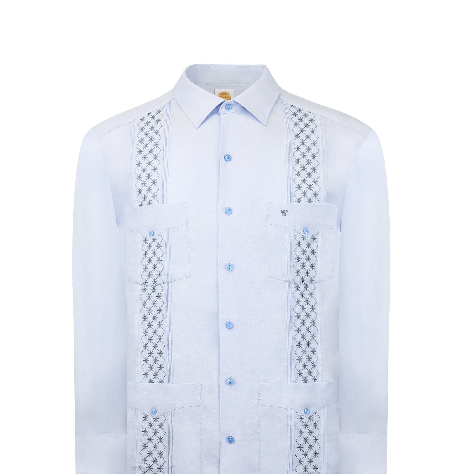 Manchester Guayabera Bordada Floral Premium Manga Larga - Manchester