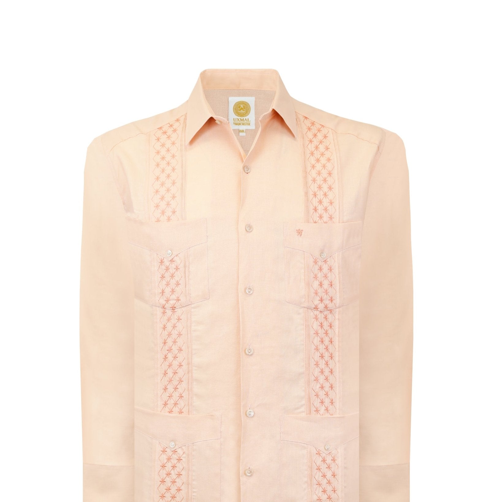 Manchester Guayabera Bordada Floral Premium Manga Larga - Manchester