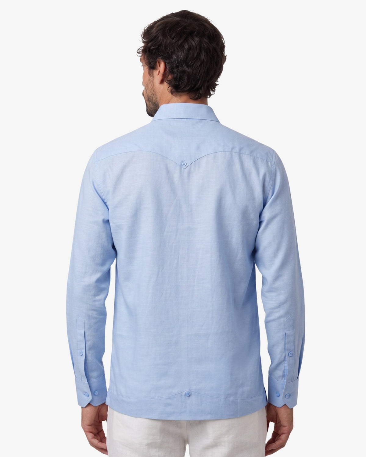 Manchester Guayabera Bordado Artesanal Geométrico Slim Fit - Manchester