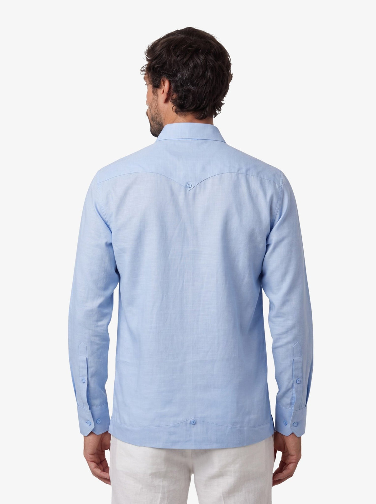 Manchester Guayabera Bordado Artesanal Geométrico Slim Fit - Manchester