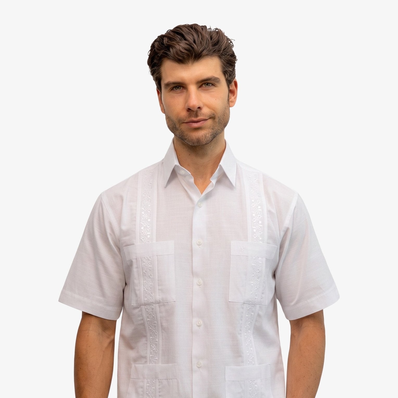 Manchester Guayabera Casual Mezcla Poliéster y Algodón - Manchester