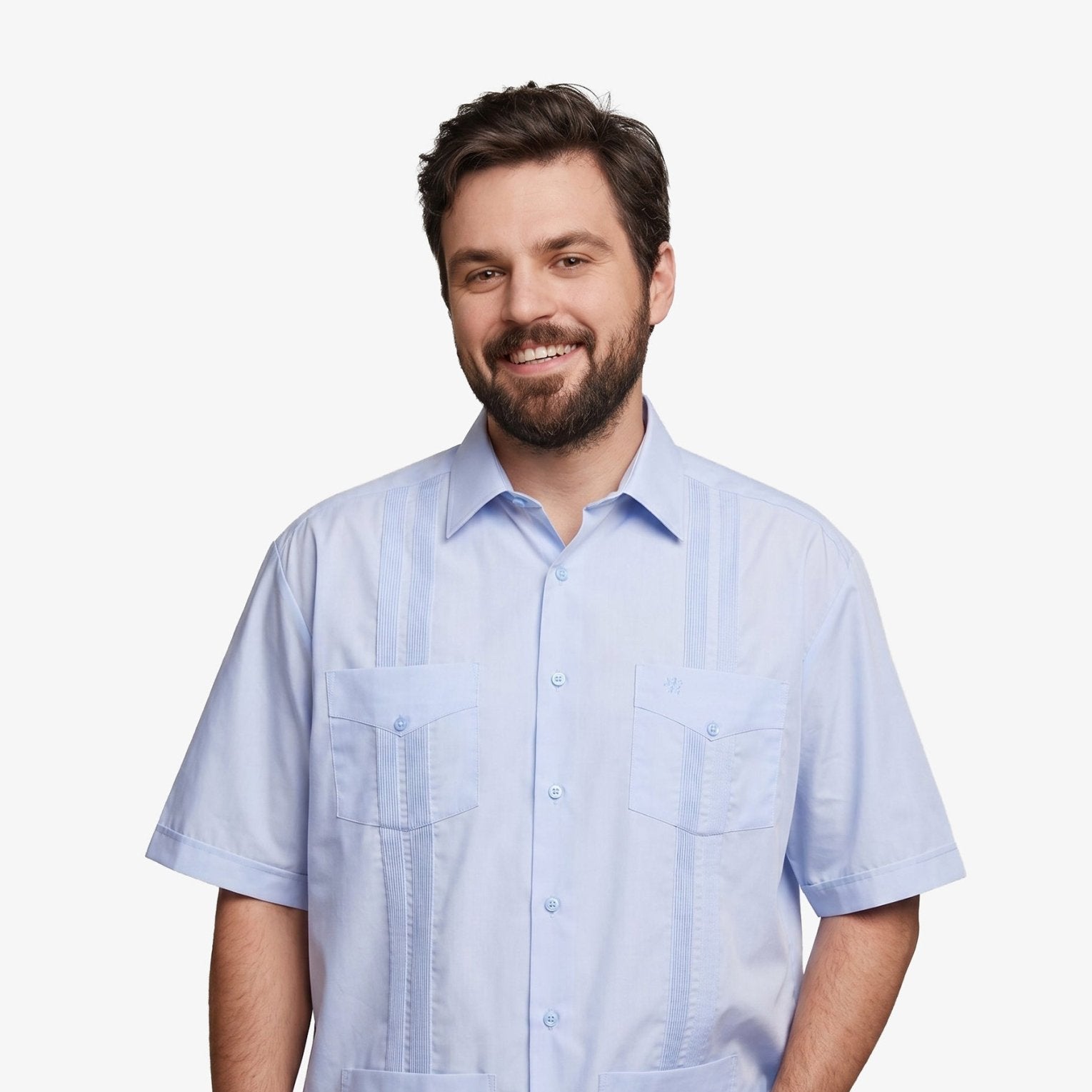 Manchester Guayabera de Manga Corta de Talla Extra - Manchester
