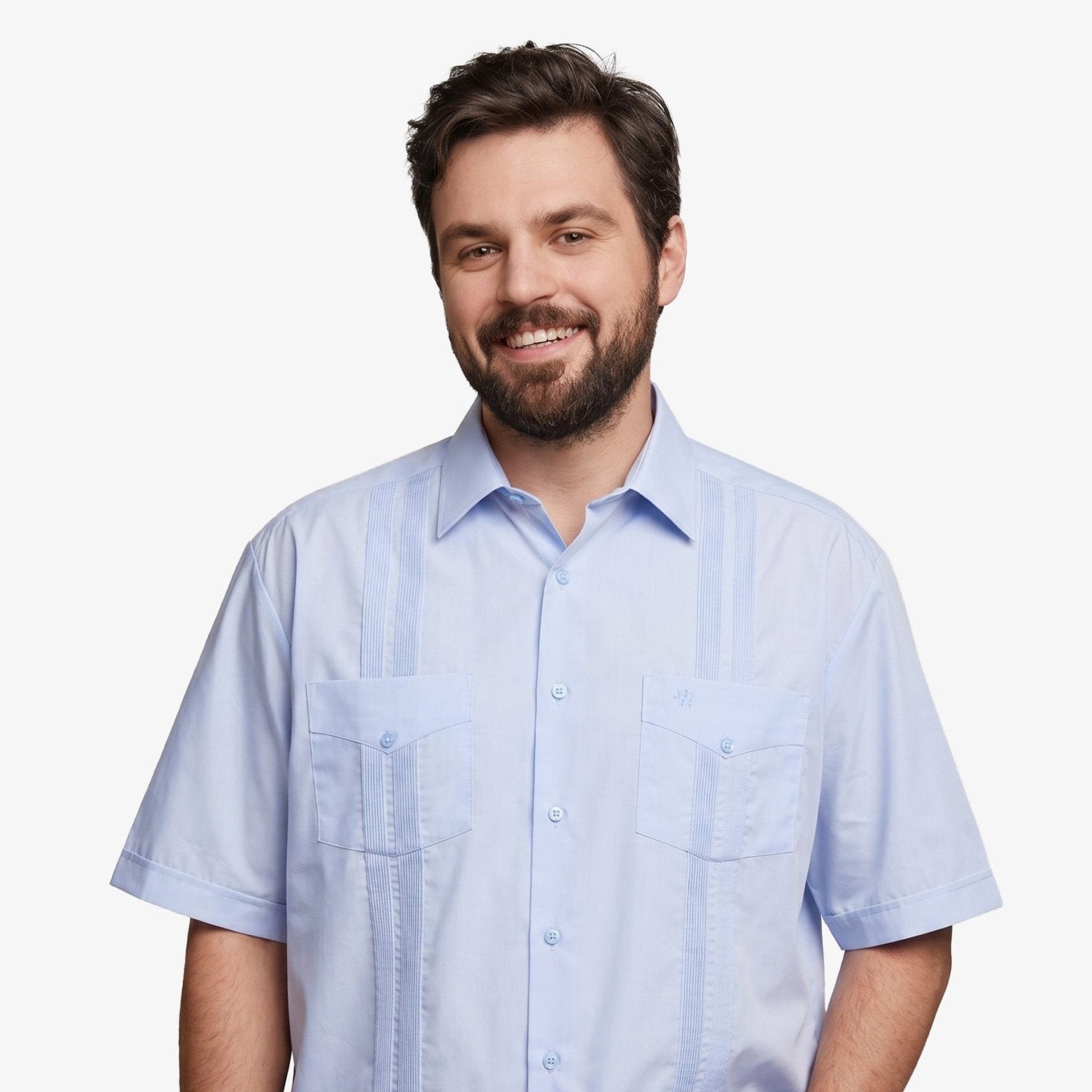 Manchester Guayabera de Manga Corta de Talla Extra - Manchester