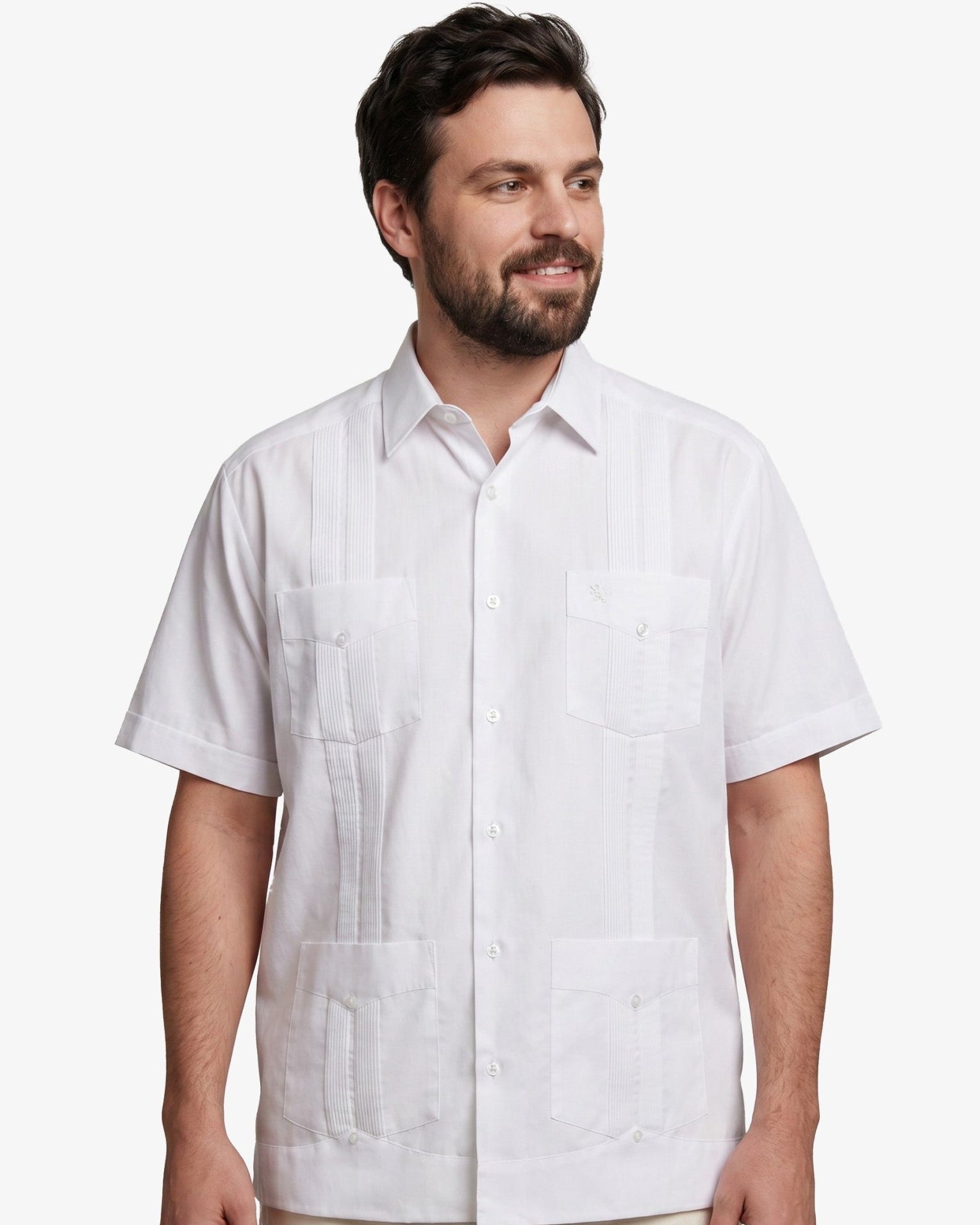 Manchester Guayabera de Manga Corta de Talla Extra - Manchester
