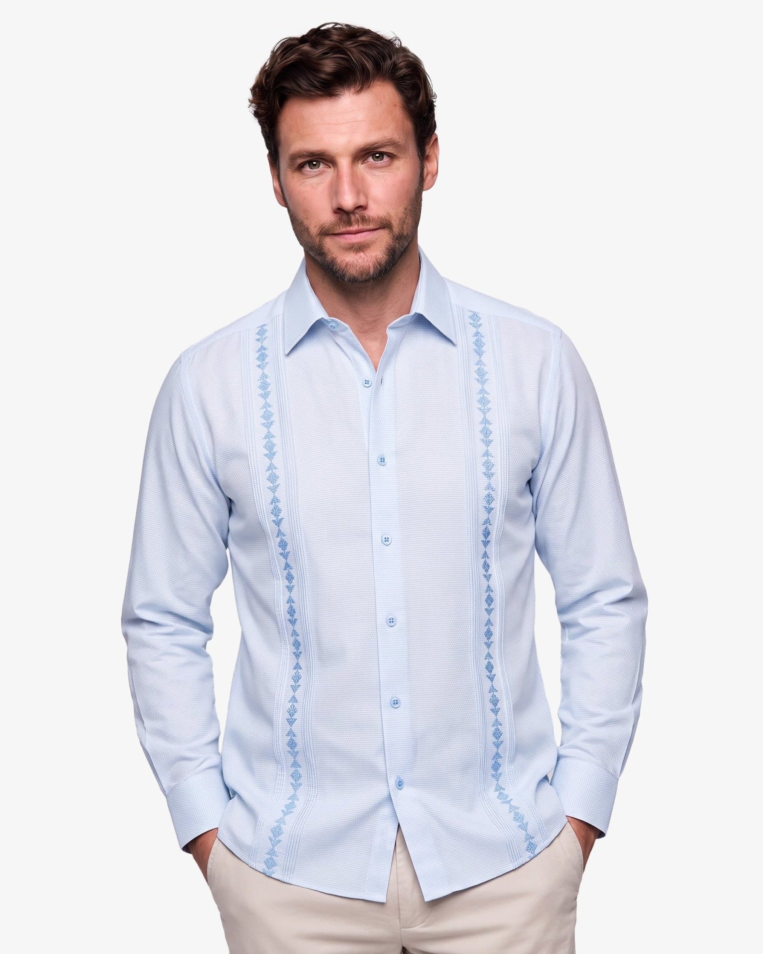 Manchester Guayabera Formal Tropical Sofisticada - Manchester