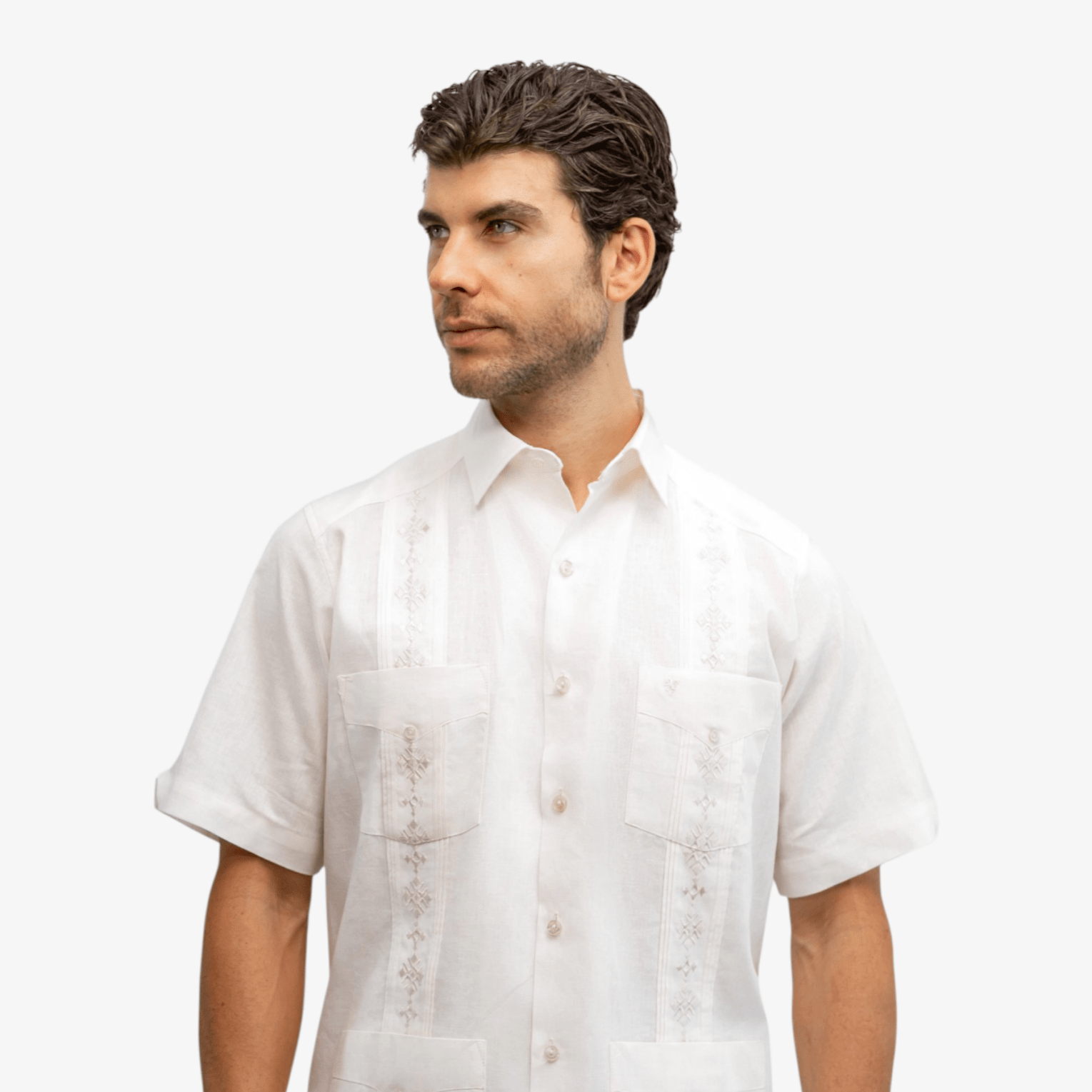 Manchester Guayabera Lino-Algodón Diseño Liso - Manchester