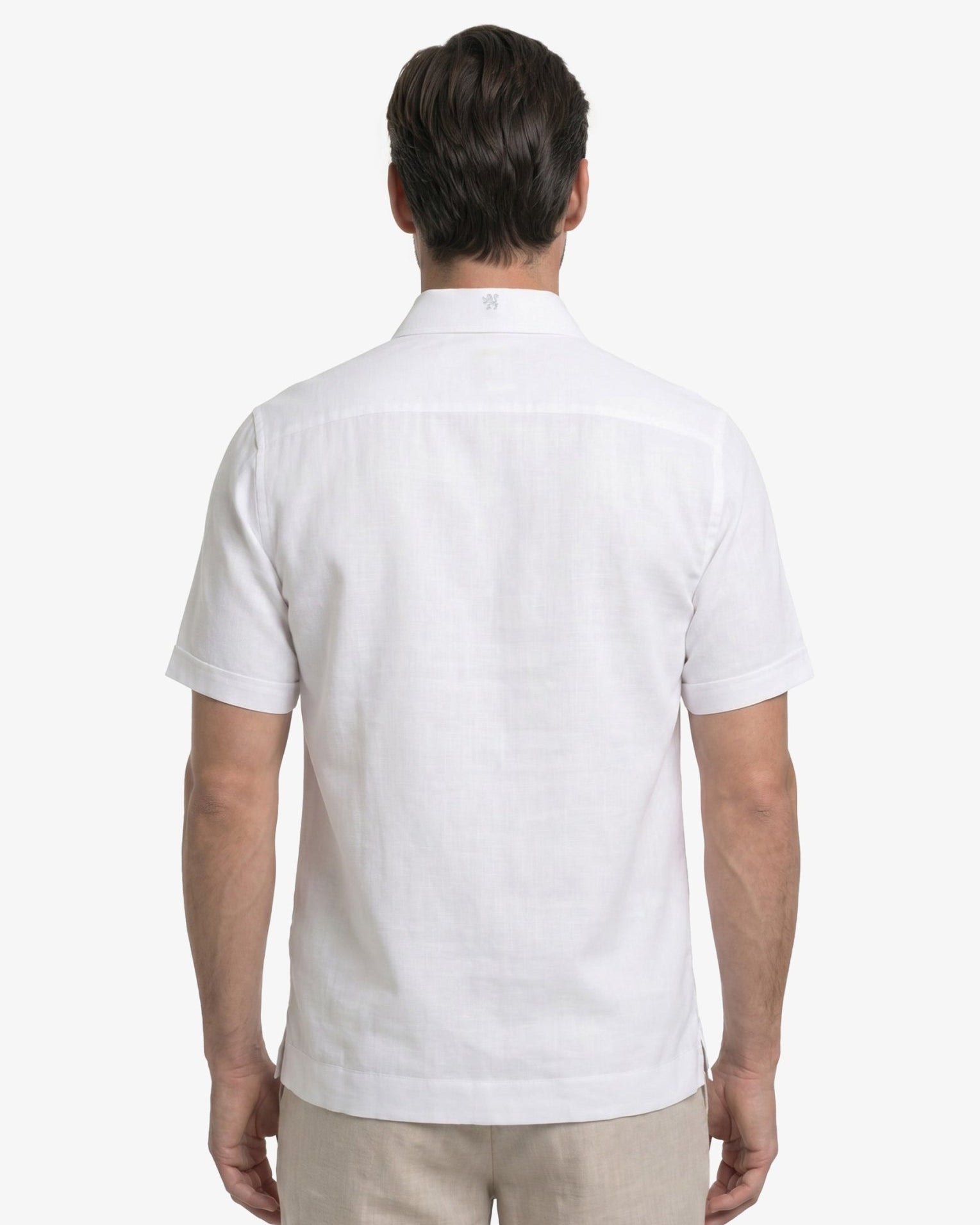 Manchester Guayabera Lisa Algodón-Poliéster Diseño Liso - Manchester
