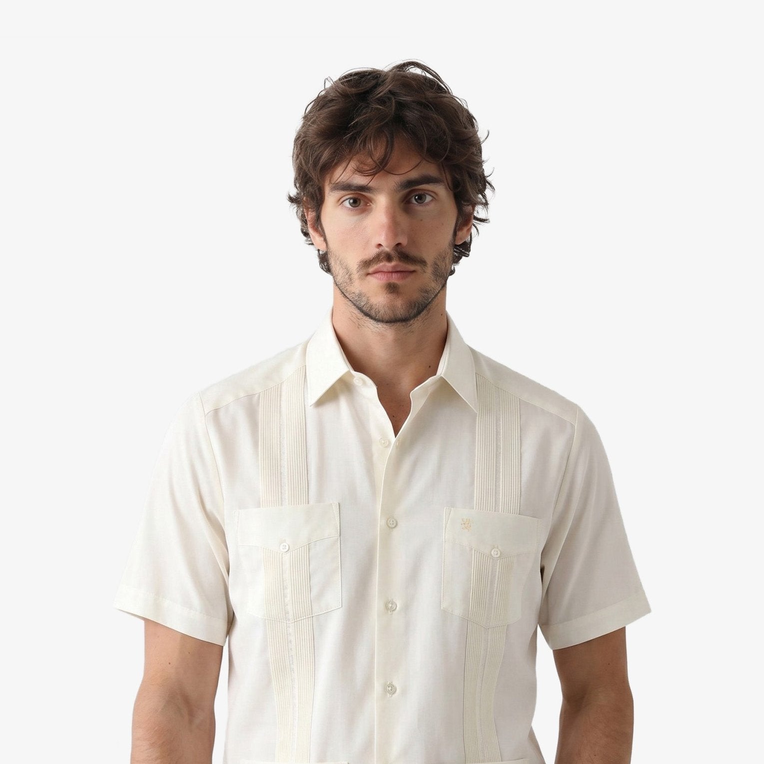 Manchester Guayabera Lisa Algodón y Poliéster - Manchester