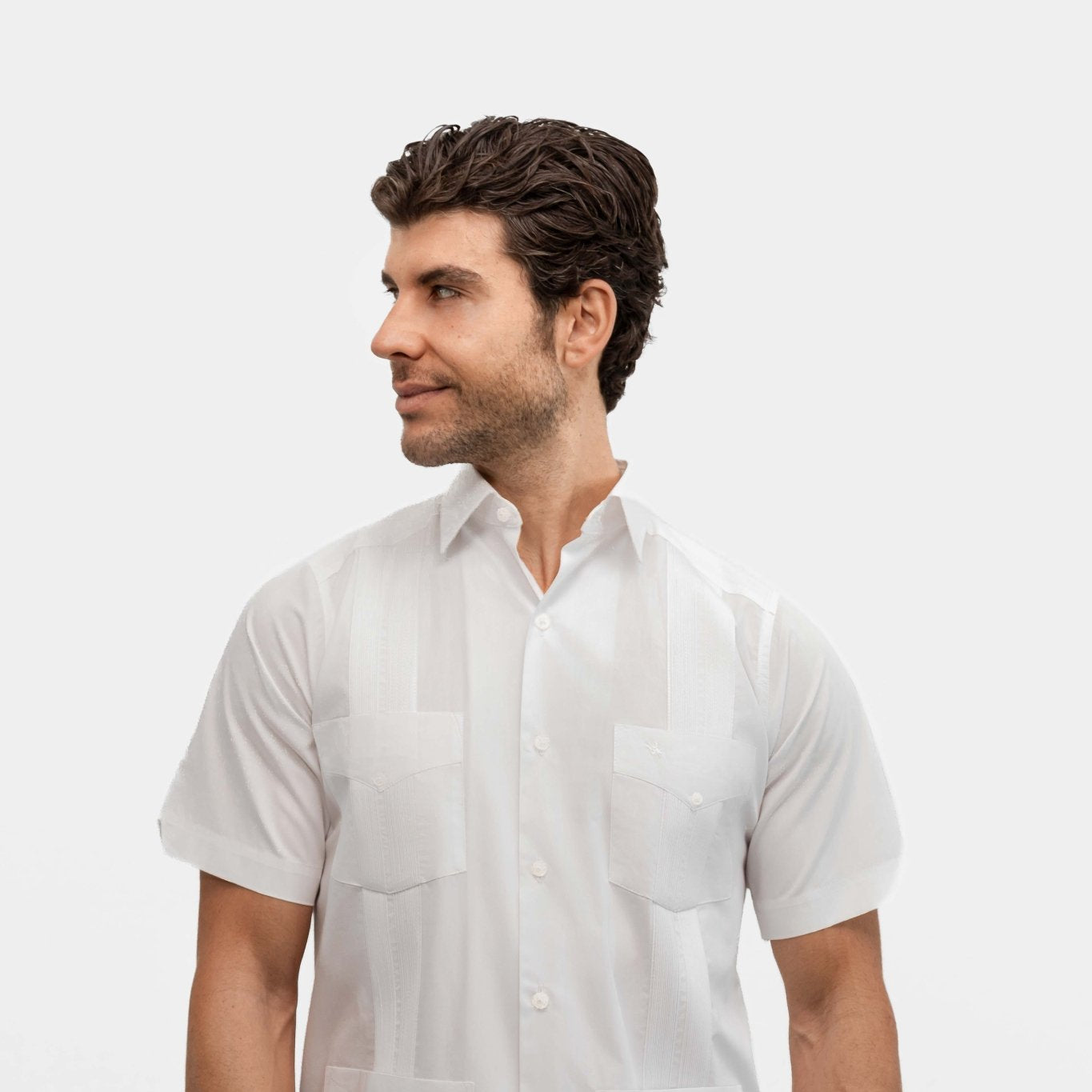 Manchester Guayabera Lisa Algodón y Poliéster - Manchester