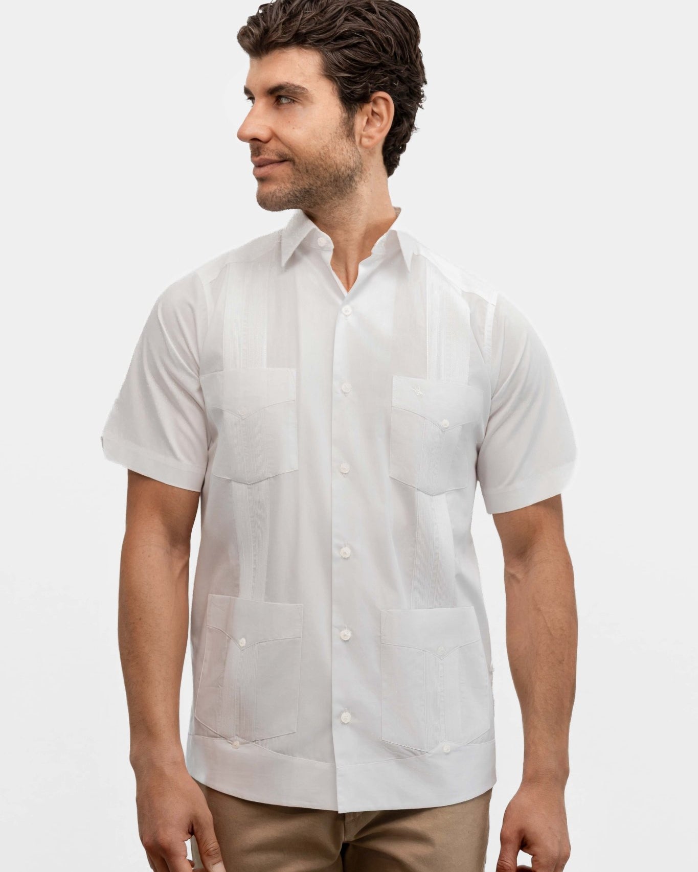Manchester Guayabera Lisa Algodón y Poliéster - Manchester