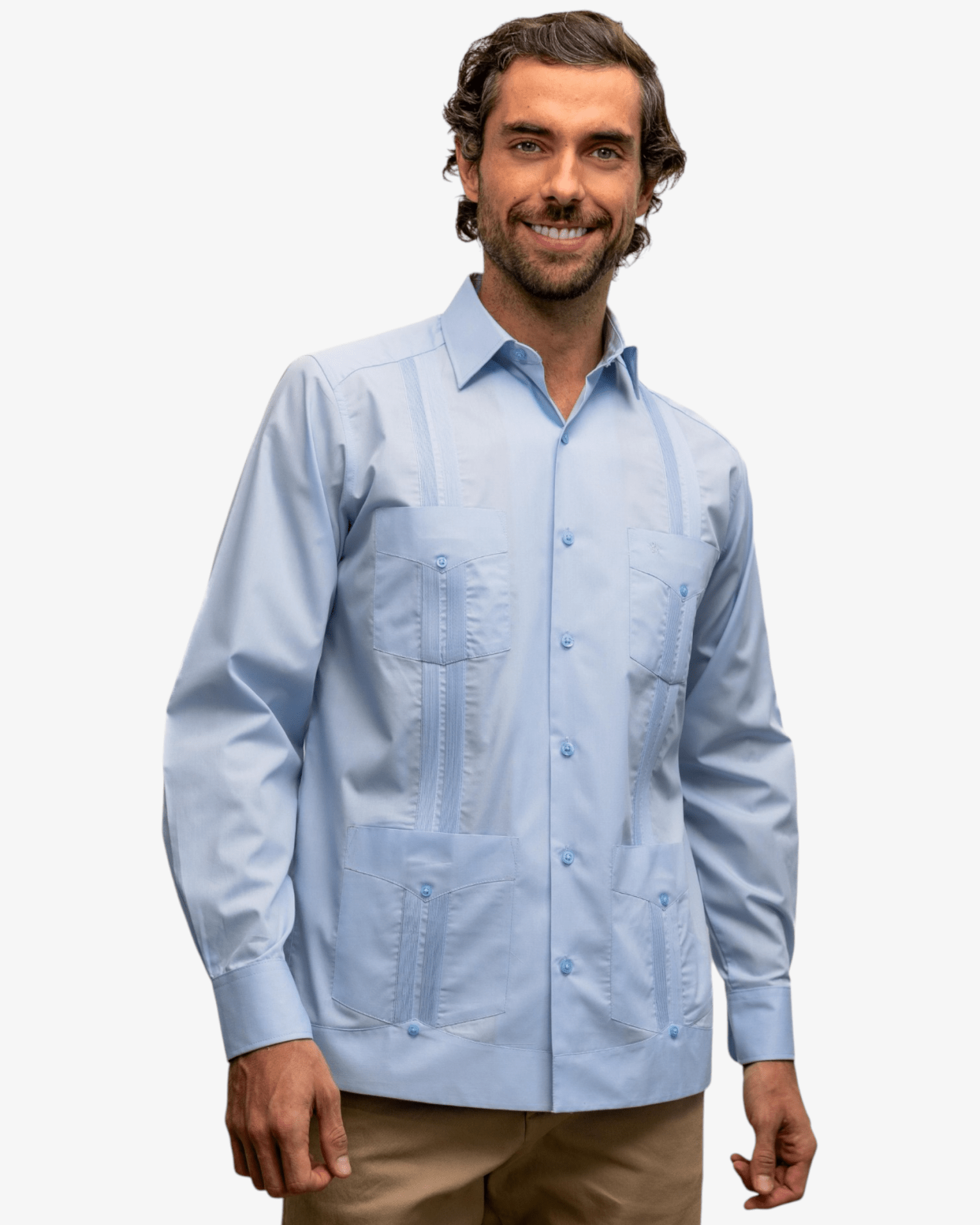 Manchester Guayabera Lisa Algodón y Poliéster - Manchester