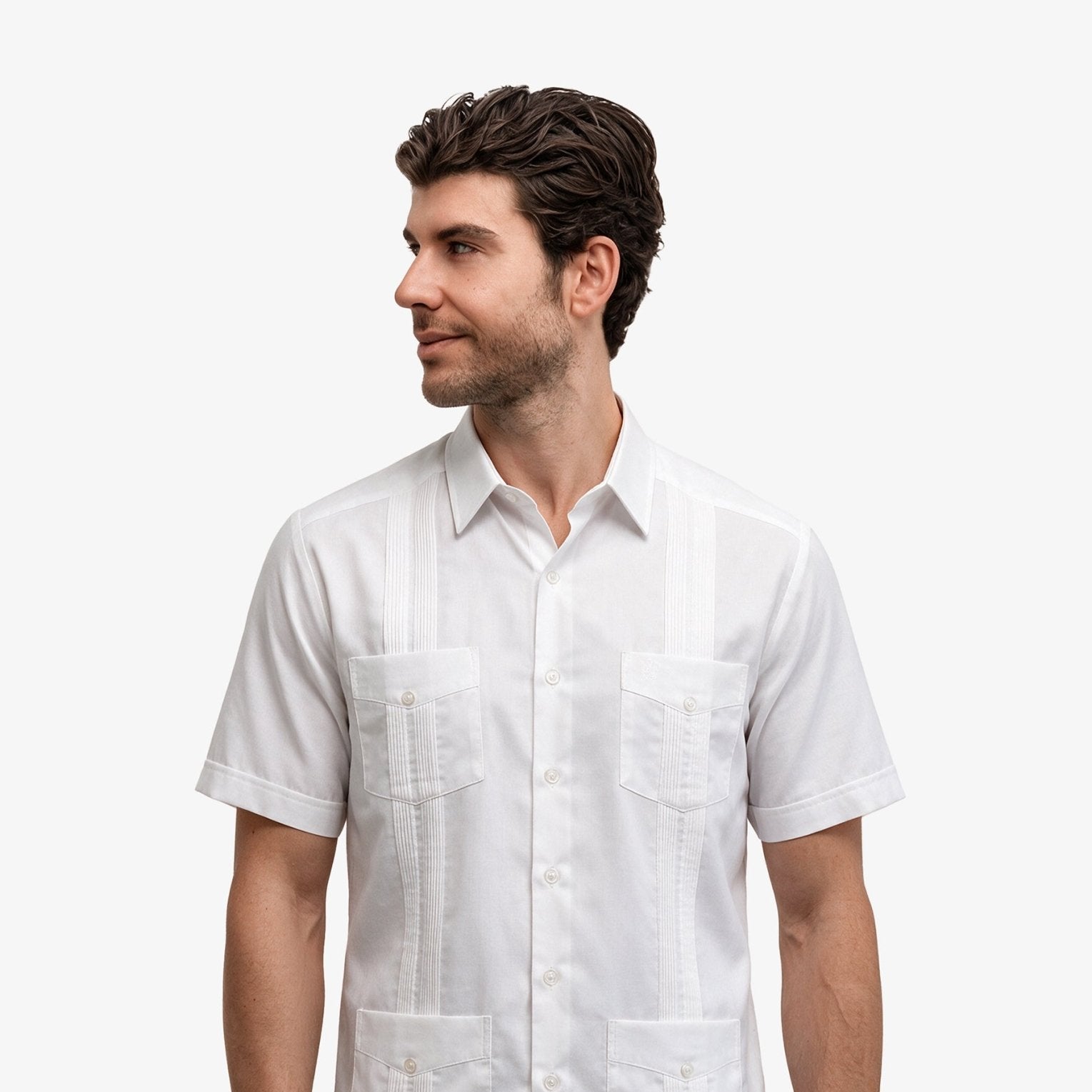 Manchester Guayabera Lisa Algodón y Poliéster - Manchester