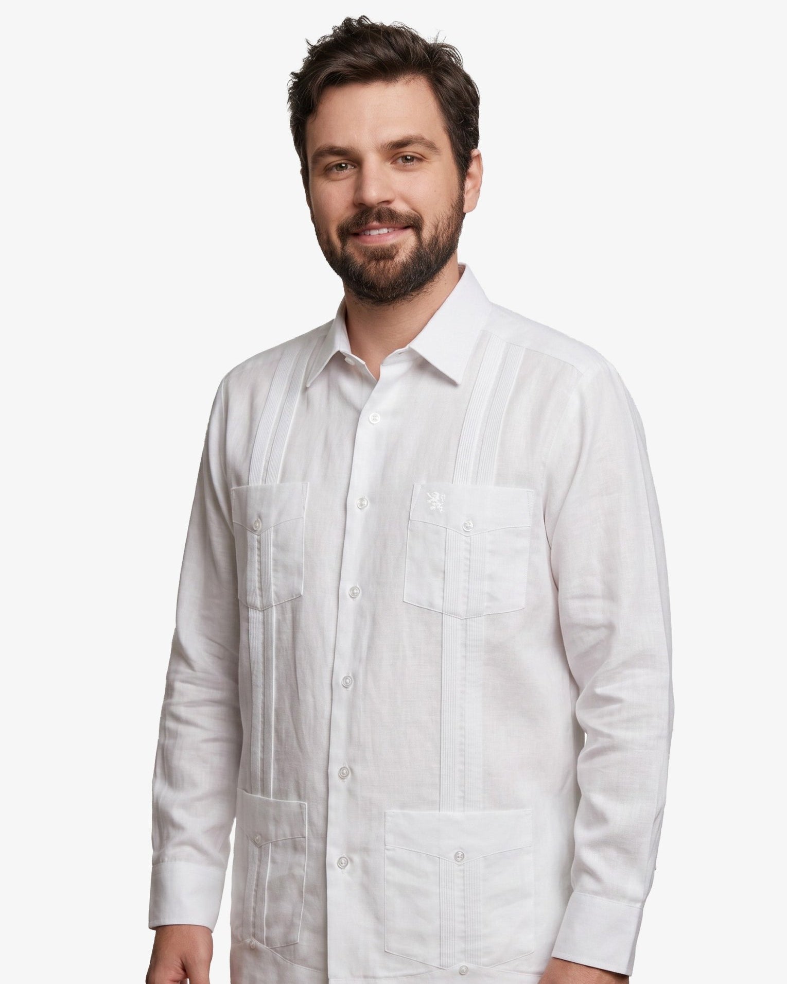 Manchester Guayabera Lisa Big and Tall Algodón y Poliéster - Manchester
