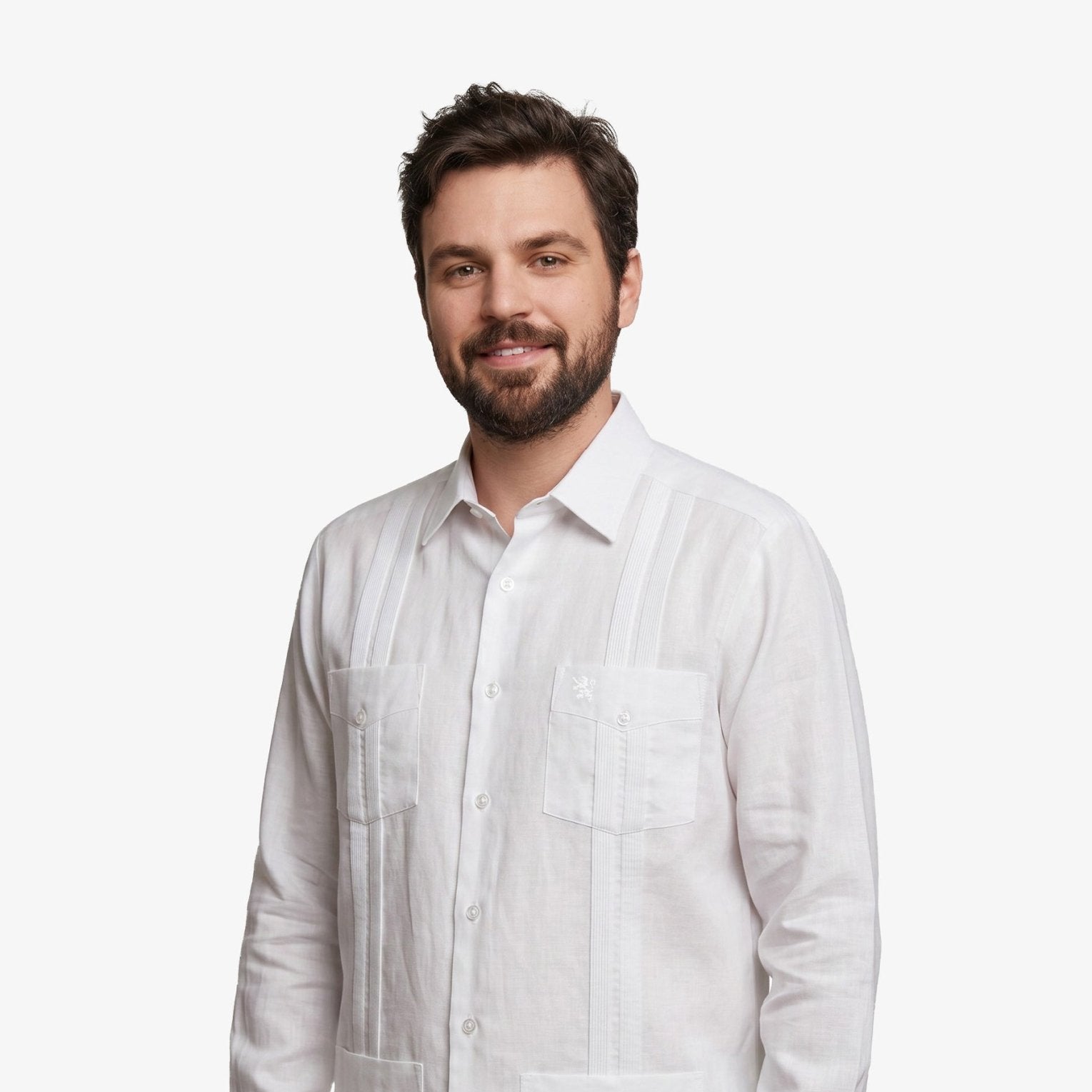 Manchester Guayabera Lisa Big and Tall Algodón y Poliéster - Manchester