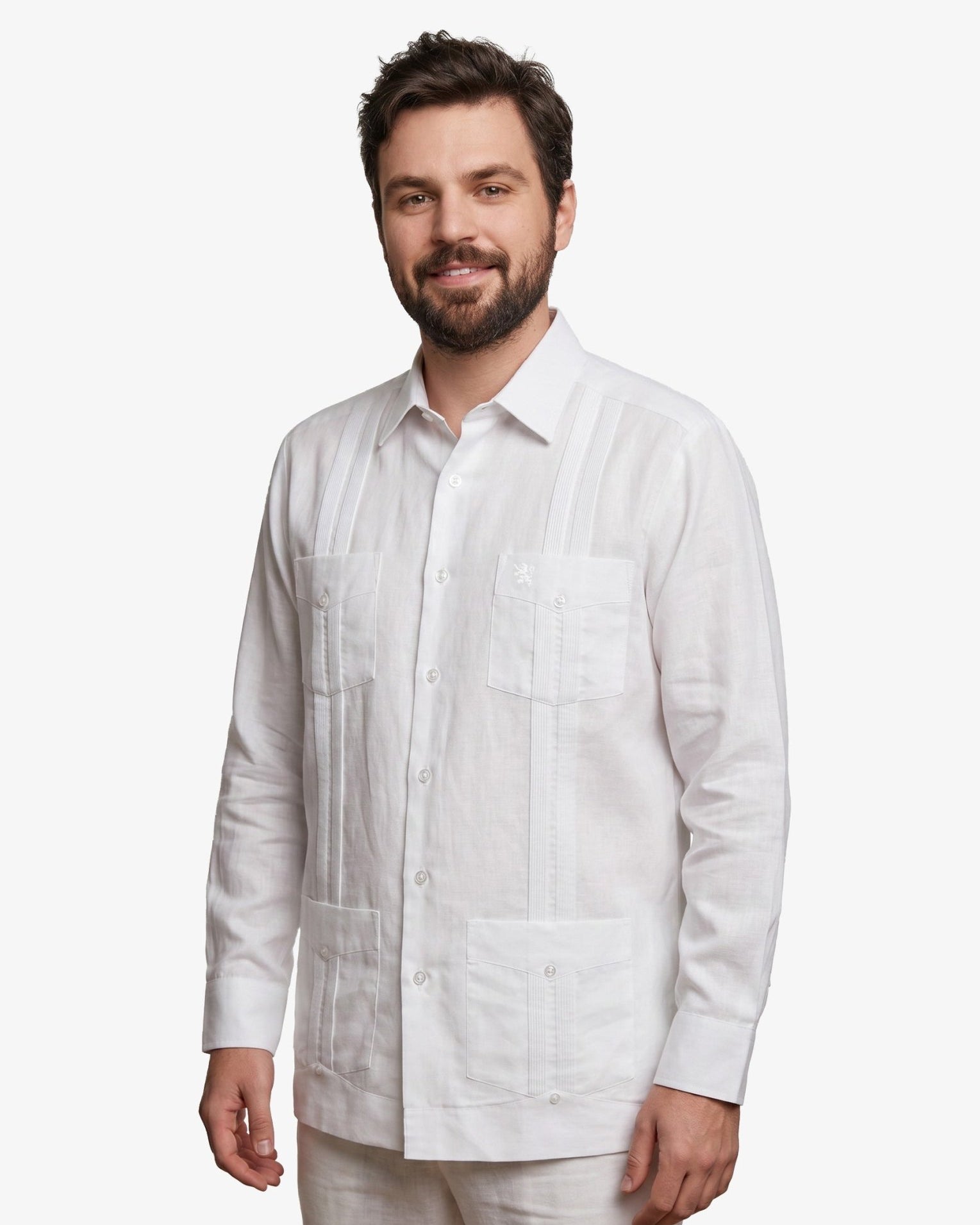 Manchester Guayabera Lisa Big and Tall Algodón y Poliéster - Manchester