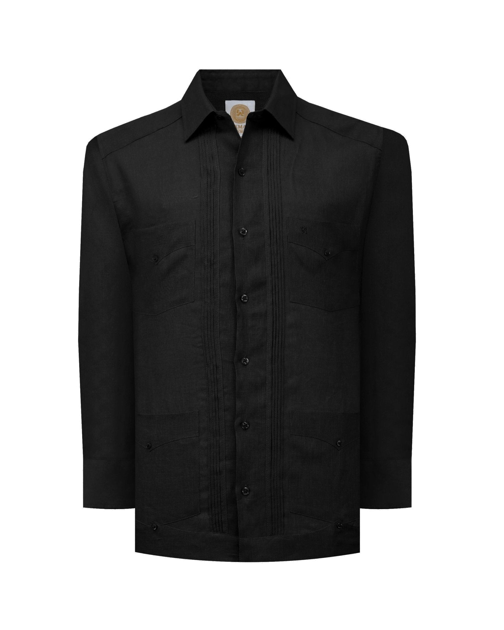 Manchester Guayabera Lisa con Puño Convertible de Lino - Manchester