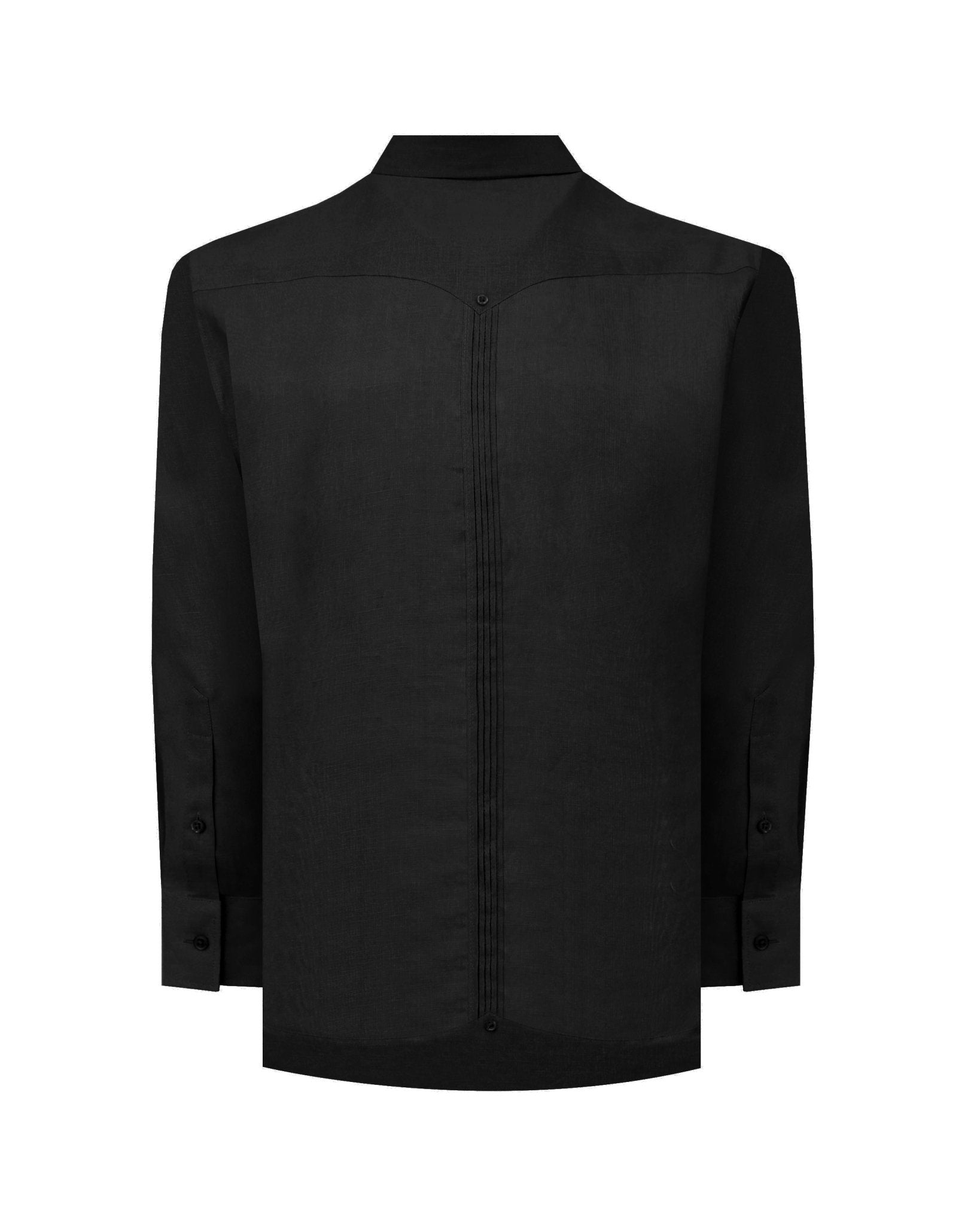 Manchester Guayabera Lisa con Puño Convertible de Lino - Manchester