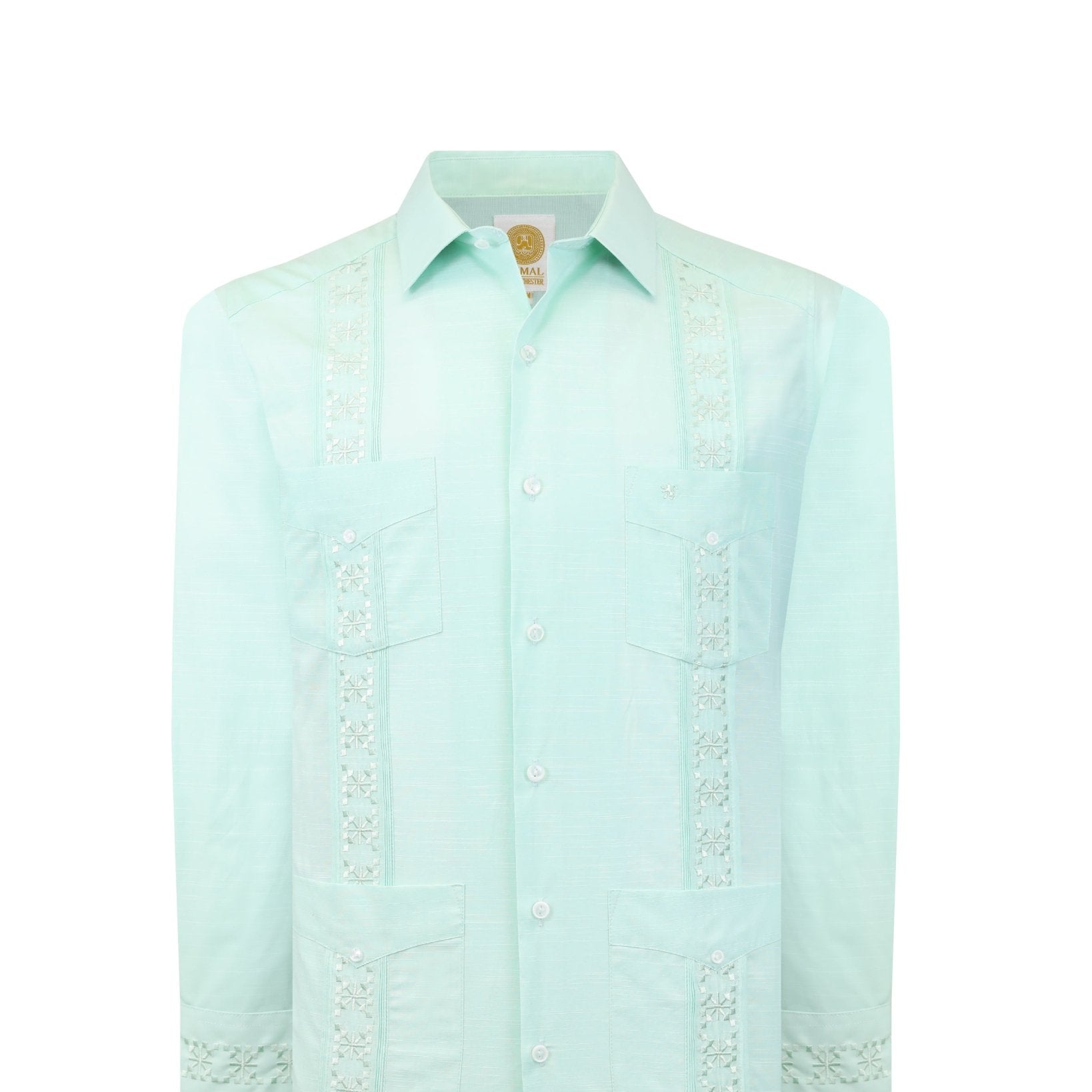 Manchester Guayabera Liso Algodón - Poliéster - Manchester