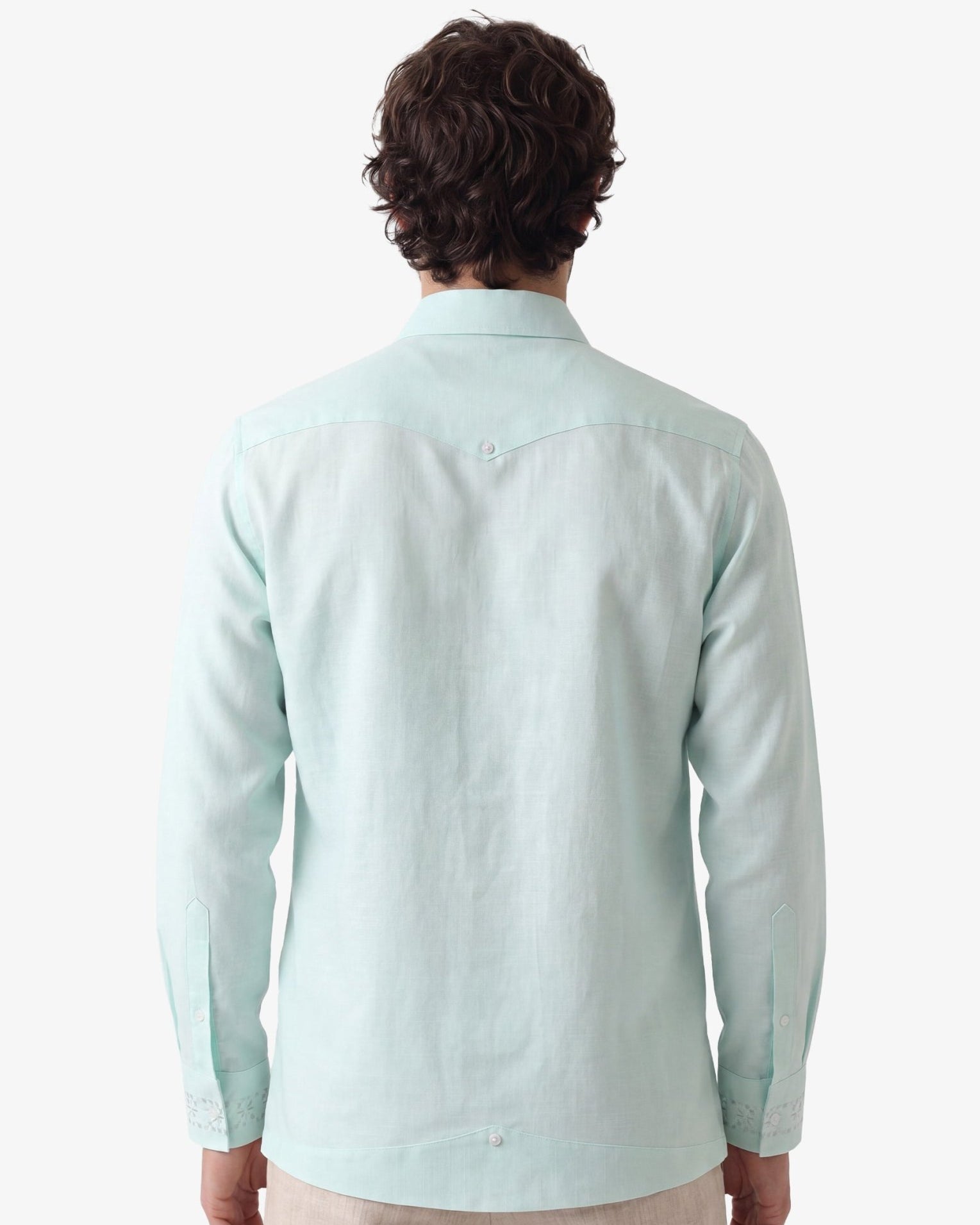 Manchester Guayabera Liso Algodón-Poliéster - Manchester