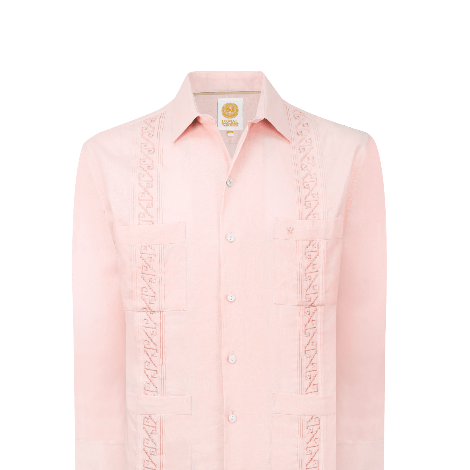 Manchester Guayabera Premium con Bordado Geométrico Elegante - Manchester