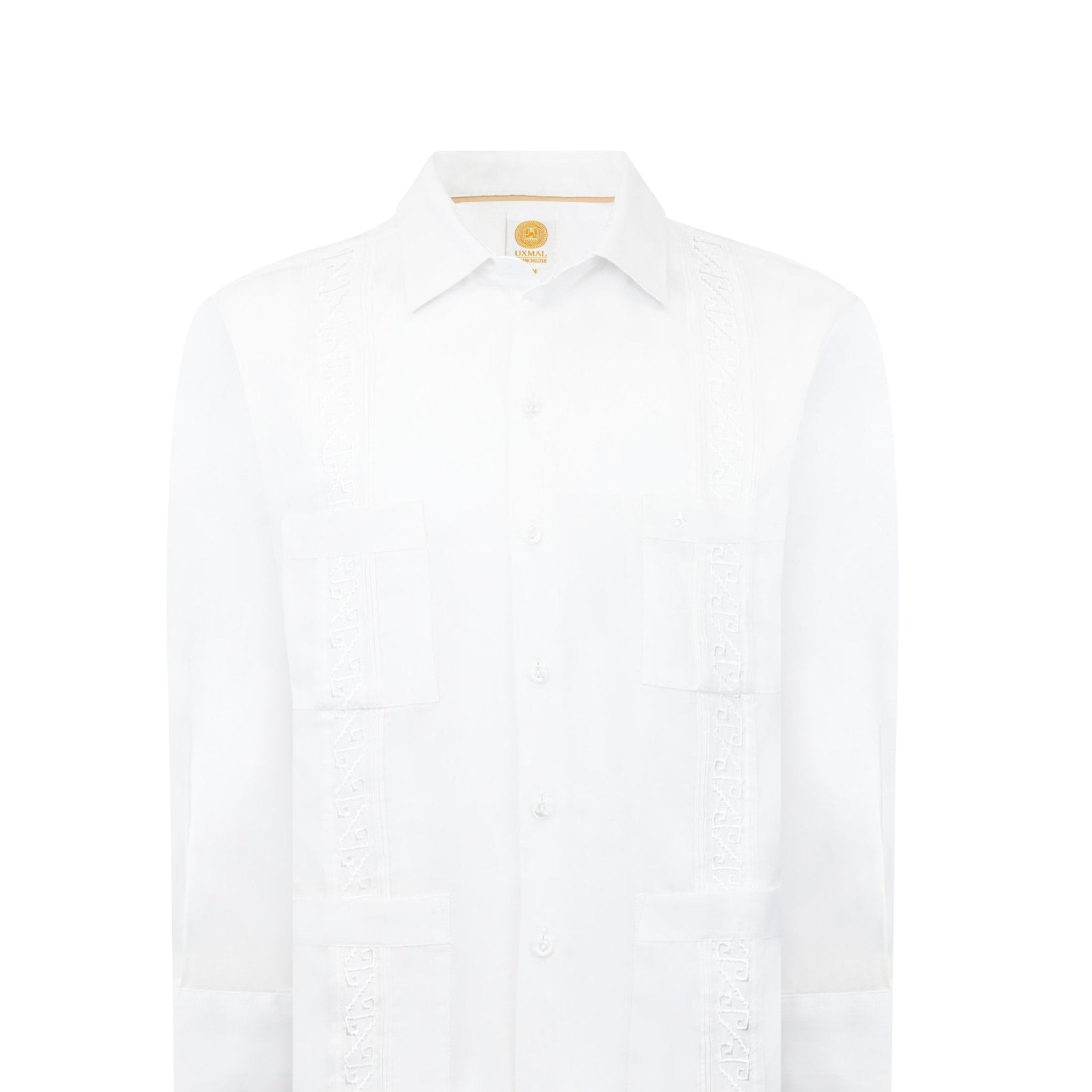 Manchester Guayabera Premium con Bordado Geométrico Elegante - Manchester