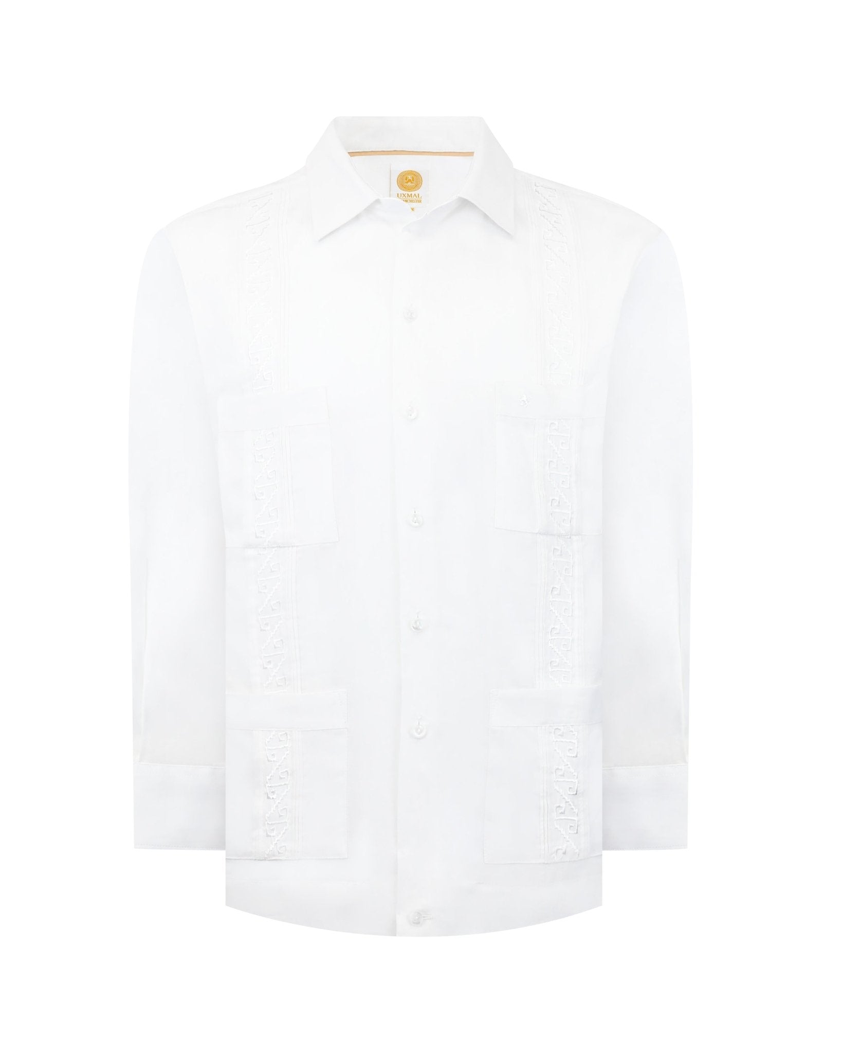 Manchester Guayabera Premium con Bordado Geométrico Elegante - Manchester