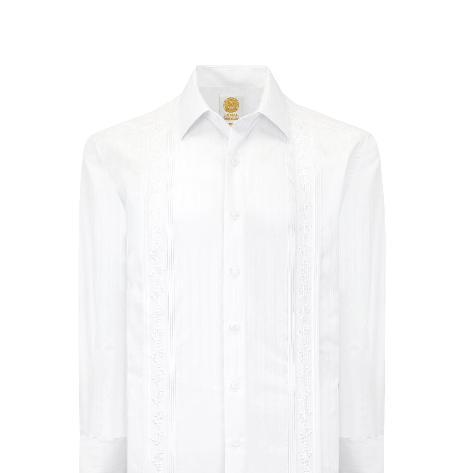 Manchester Guayabera Puño Convertible Alforzas Poliester - Algodón - Manchester