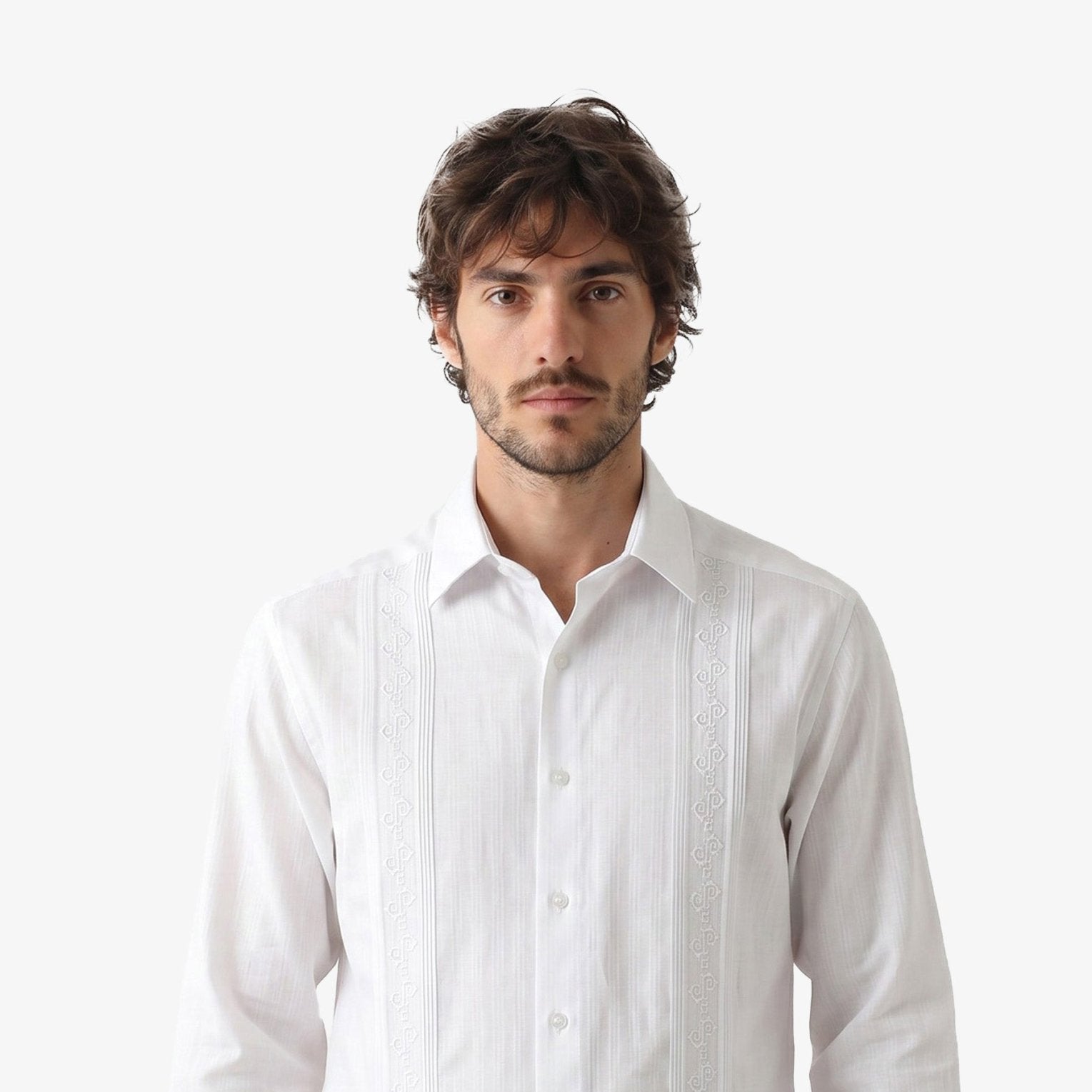 Manchester Guayabera Puño Convertible Alforzas Poliester-Algodón - Manchester