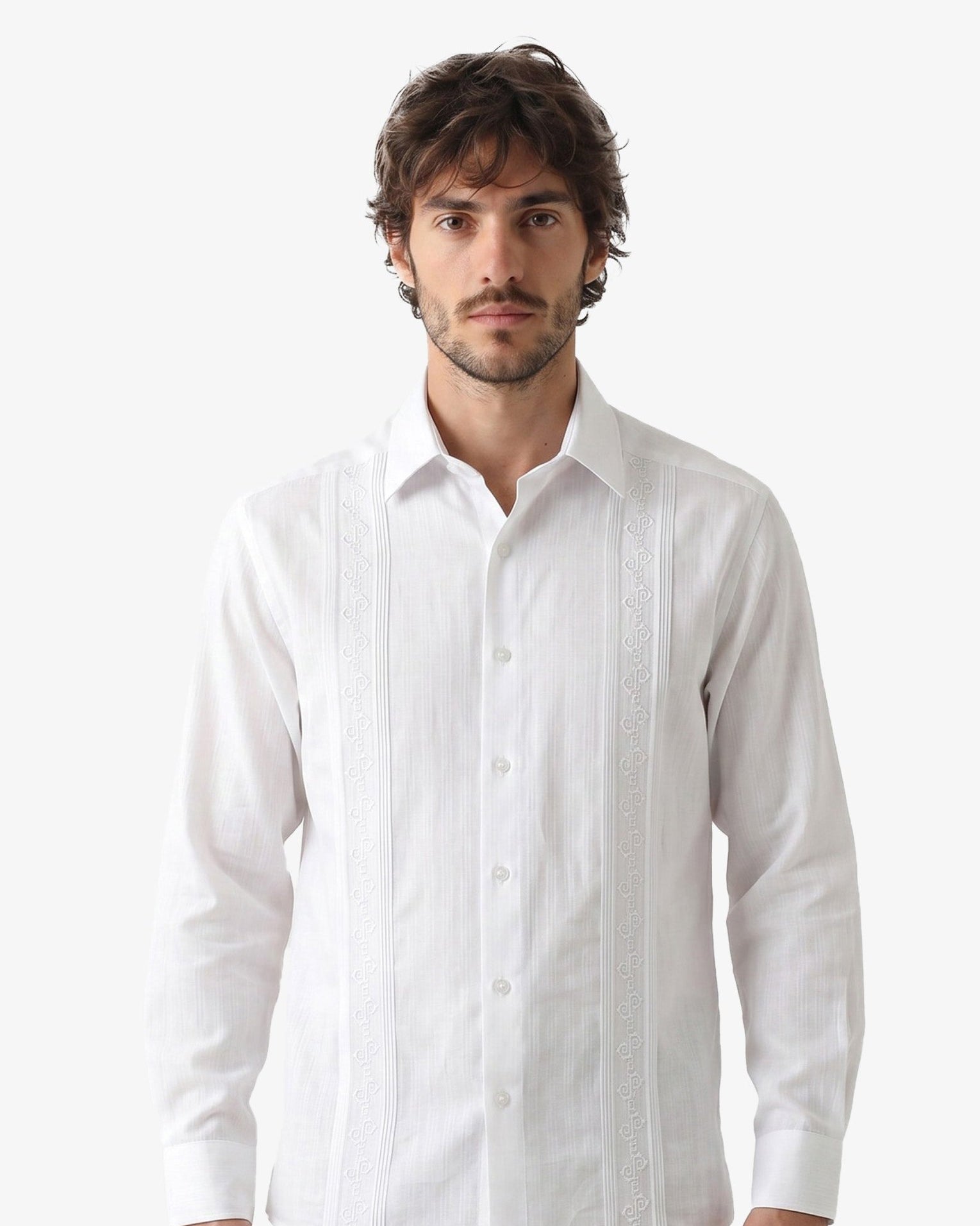 Manchester Guayabera Puño Convertible Alforzas Poliester-Algodón - Manchester