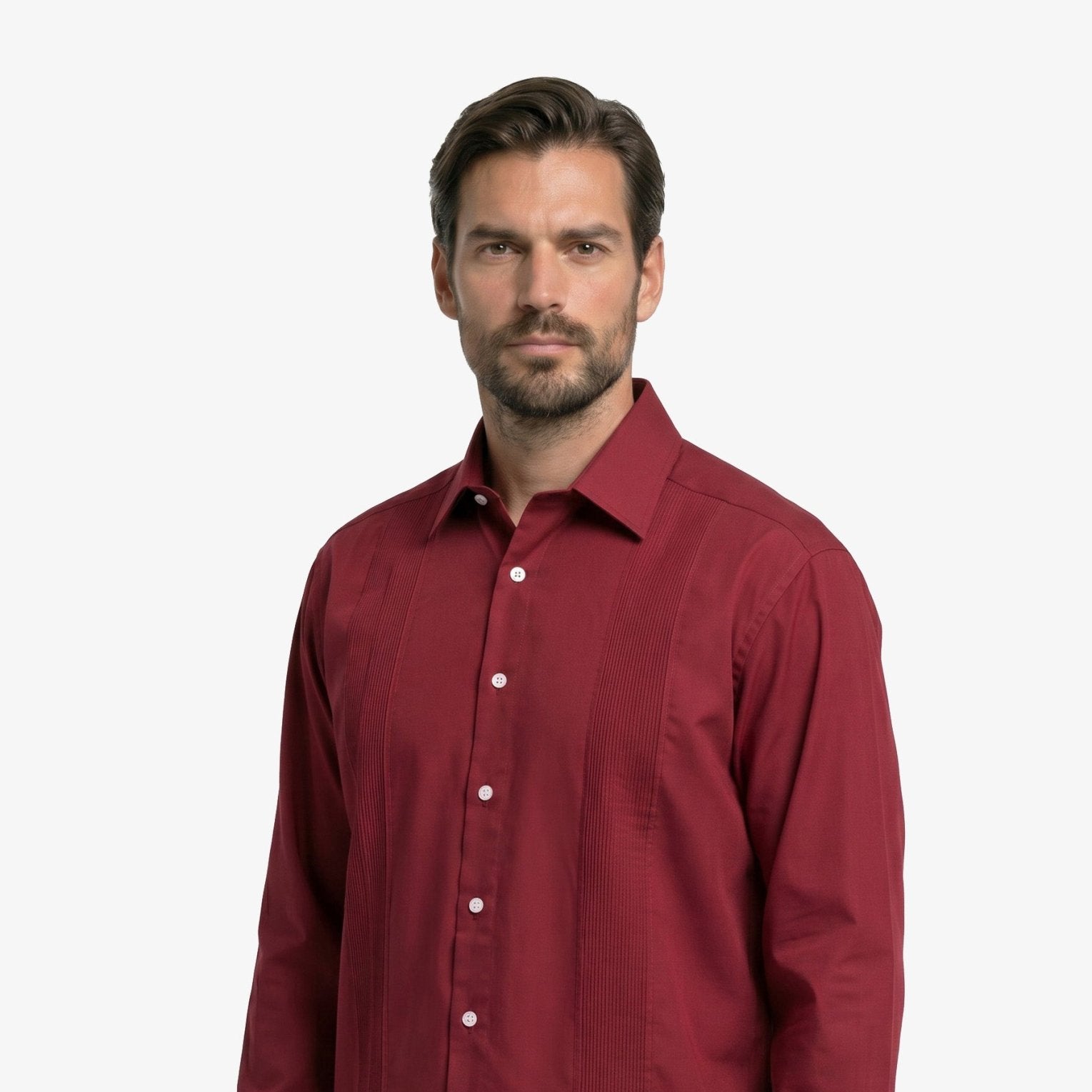 Manchester Guayabera sin Bolsas con Puño Convertible de Algodón y Poliéster - Manchester