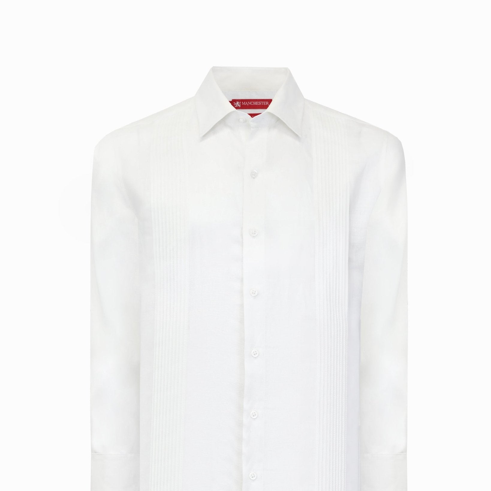 Manchester Guayabera sin Bolsas Slim Fit con Puño Convertible de Lino - Manchester
