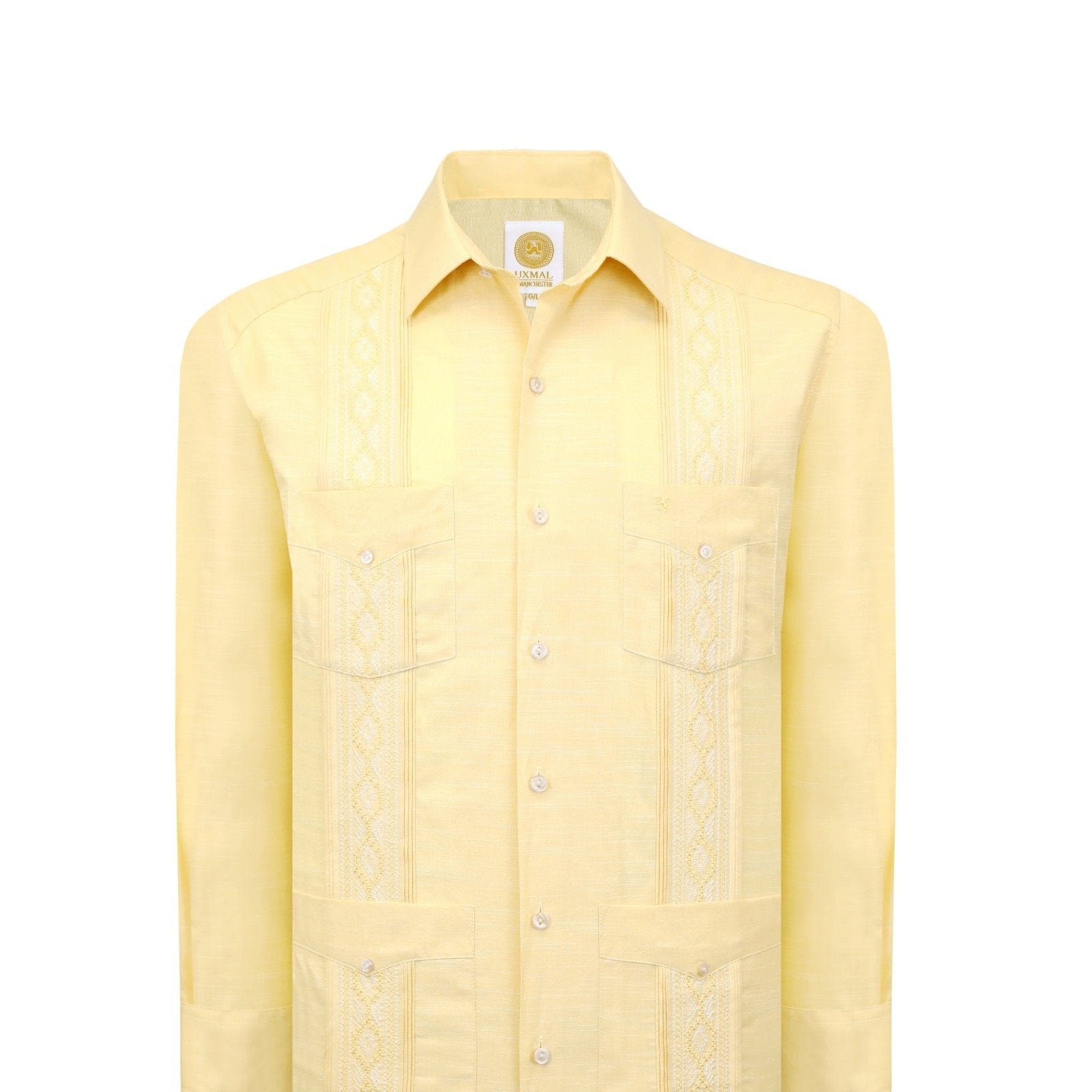 Manchester Guayabera Tradicional Alforzas Finas y Bordado - Manchester