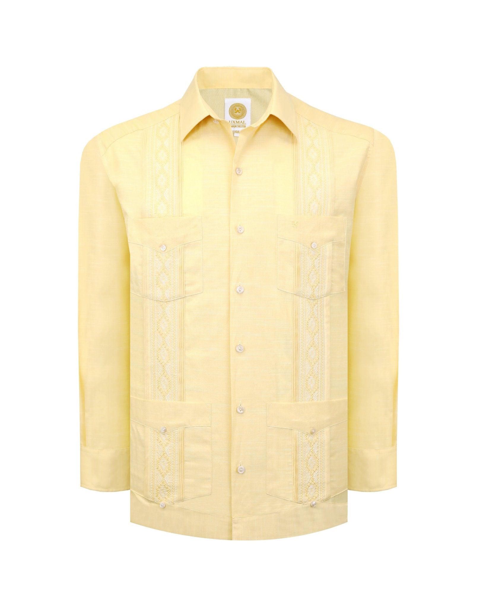 Manchester Guayabera Tradicional Alforzas Finas y Bordado - Manchester