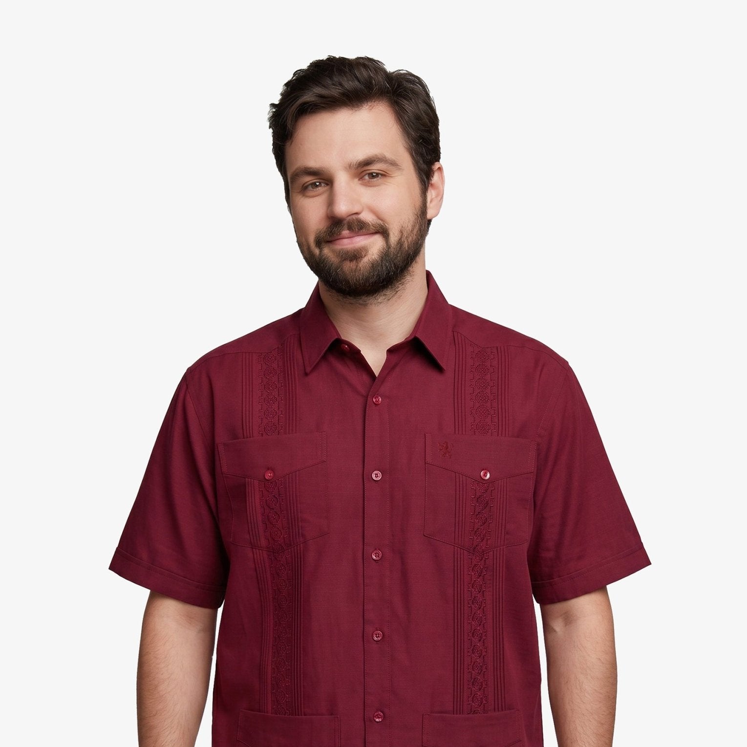Manchester Guayabera Tradicional Big And Tall - Manga Corta - Manchester