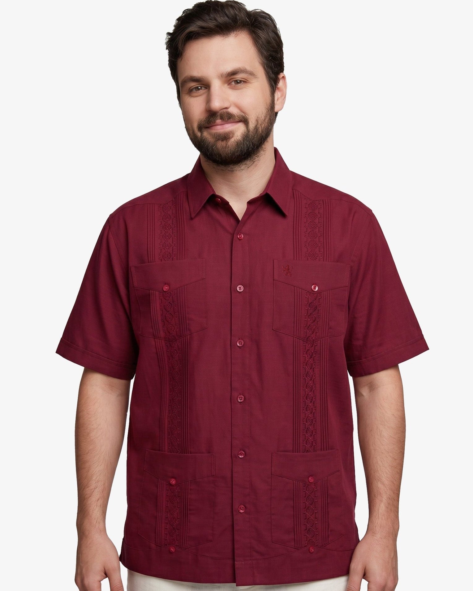 Manchester Guayabera Tradicional Big And Tall - Manga Corta - Manchester